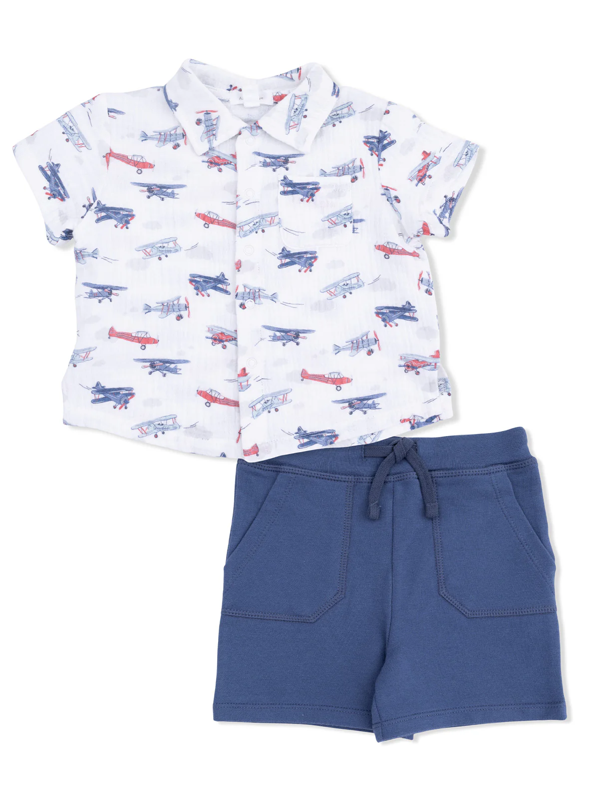 Polo Shirt & Everyday Short Set, Vintage Planes