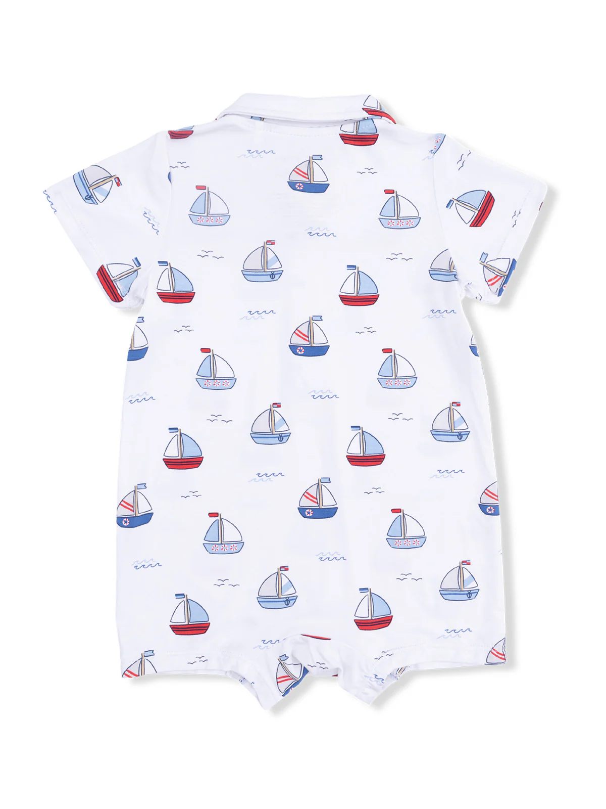 Polo Shortie, Bubbly Sailboats Blue - Image 3