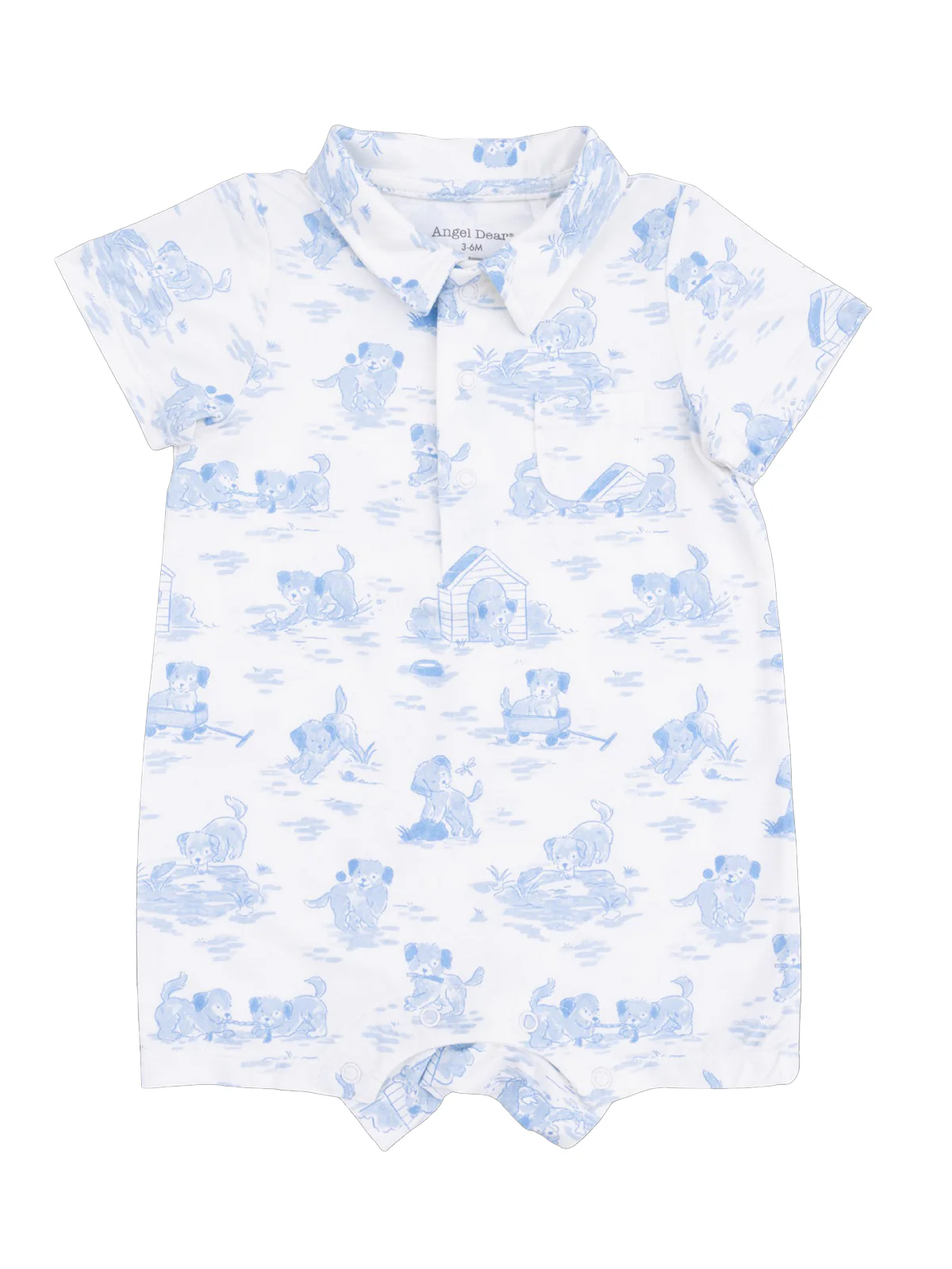 Polo Shortie, Puppy Toile Blue