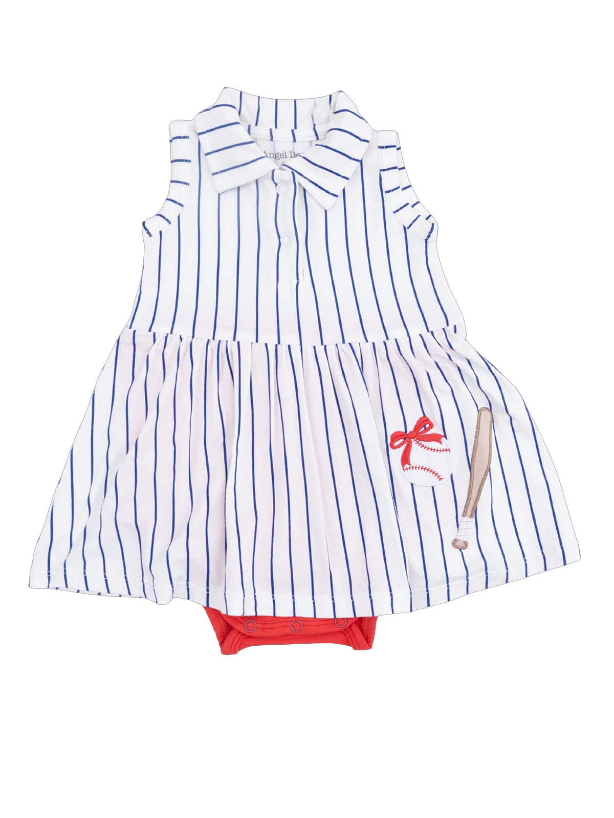 Polo Tennis Bodysuit Dress, Baseball Stripe