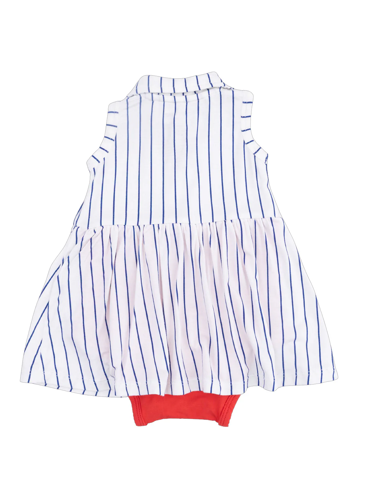 Polo Tennis Bodysuit Dress, Baseball Stripe - Image 2