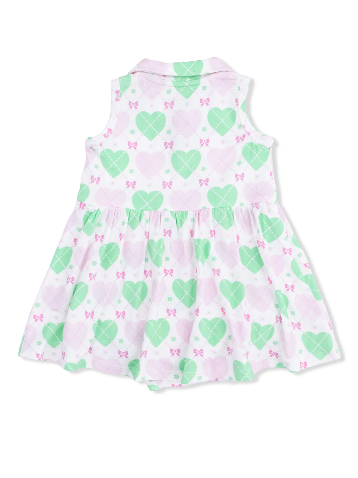 Polo Tennis Bodysuit Dress, Heart Argyle - Image 2