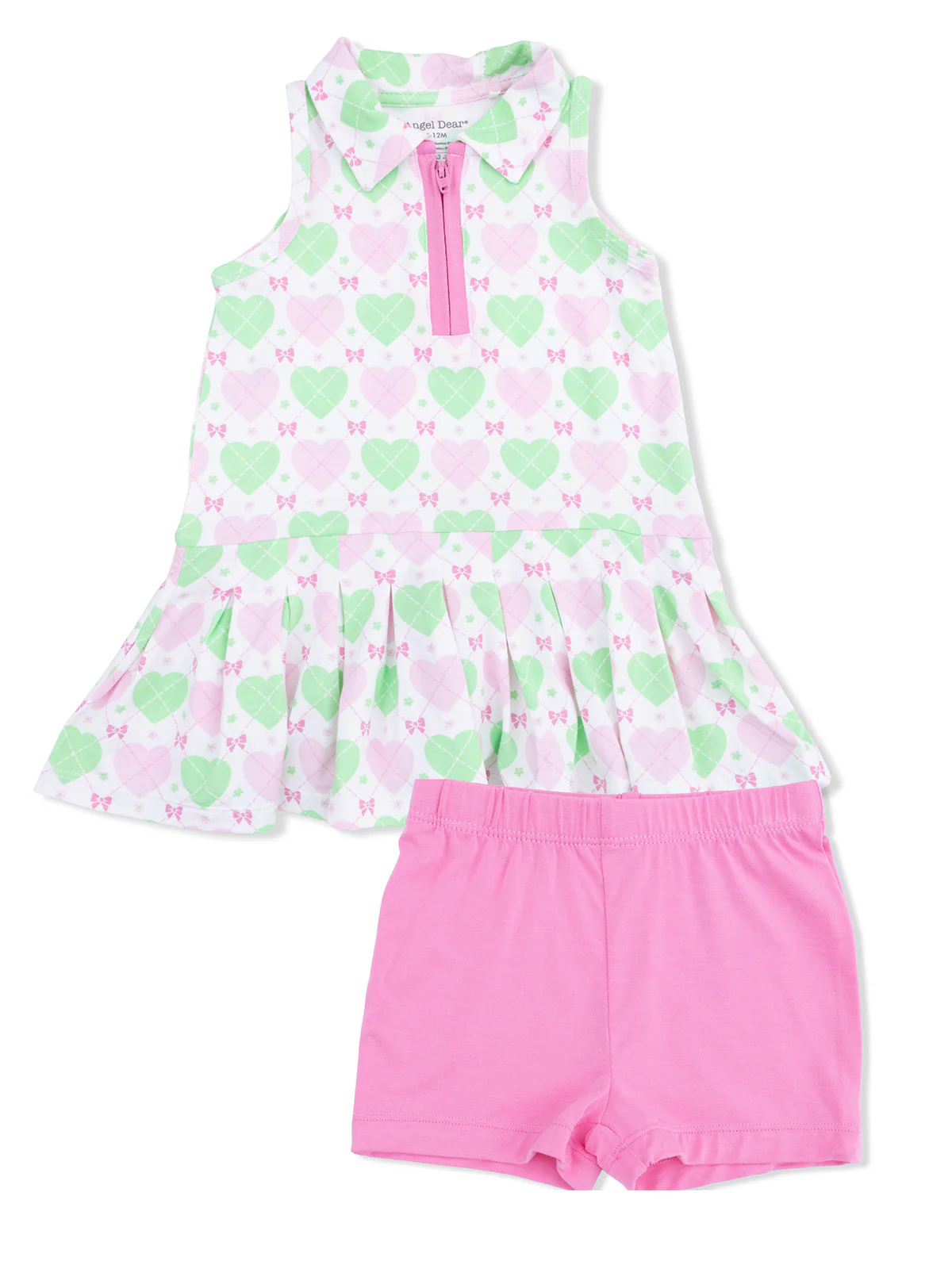 Polo Tennis Dress & Shorts Set, Heart Argyle