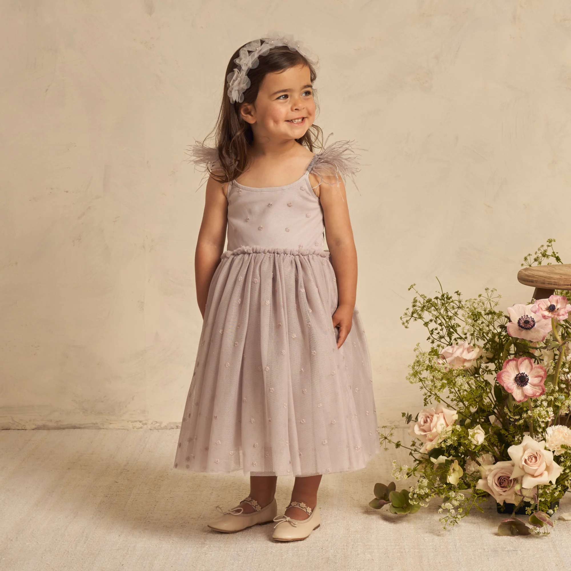 Poppy Dress, Cloud - Image 3