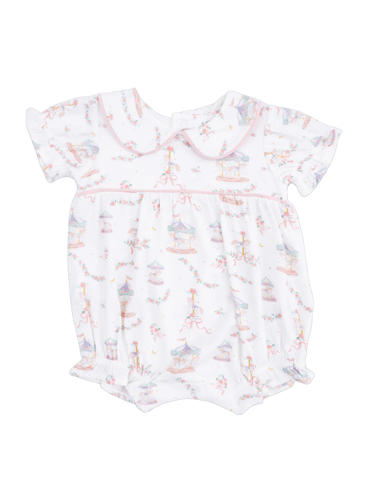 Puff Sleeve Baby Doll Bubble, Carousel with Bows