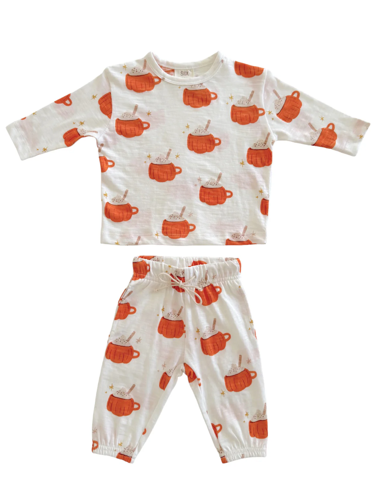 Pumpkin Mug / Organic Long Sleeve Tee & Pant Set - Image 2