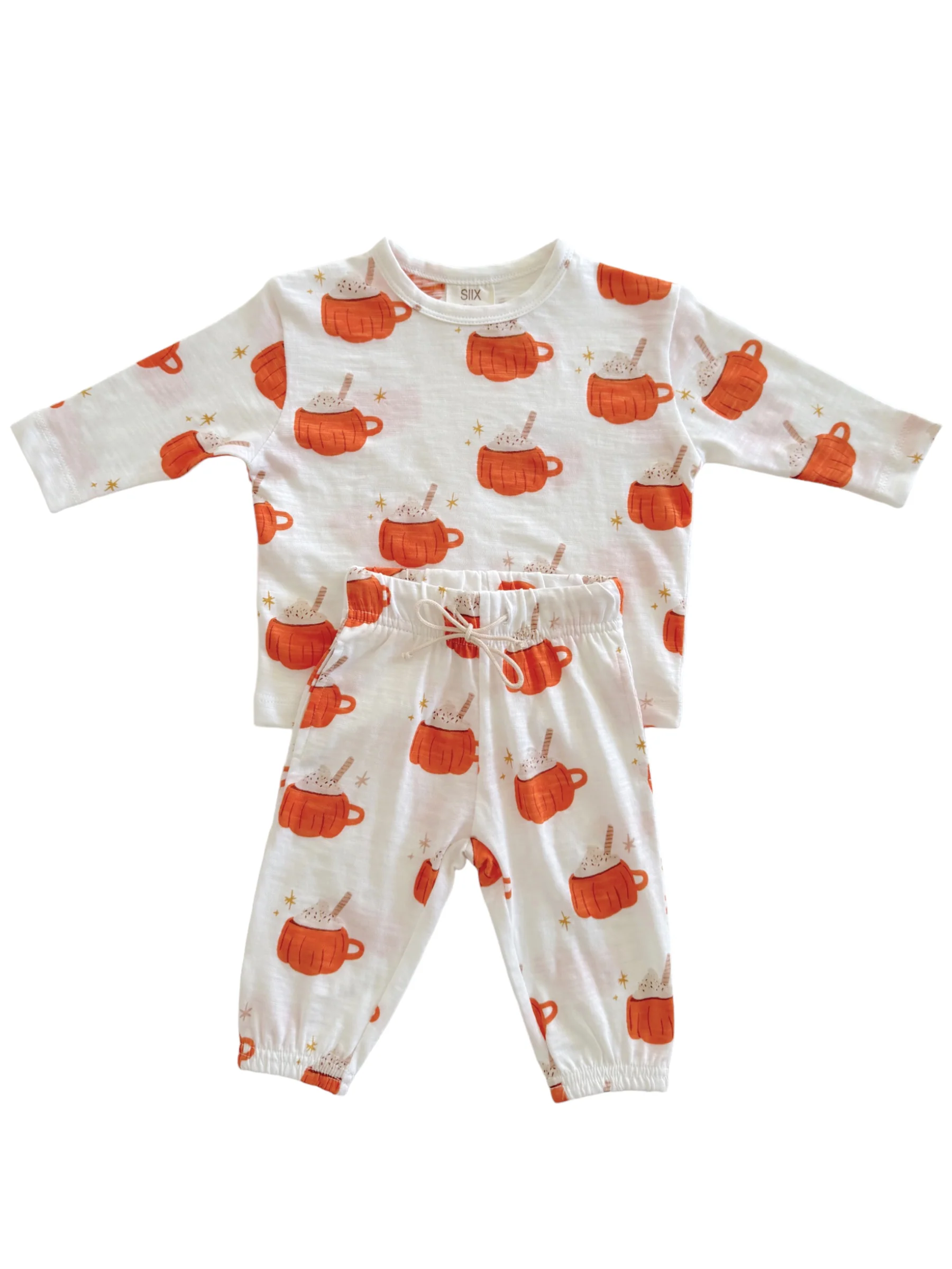 Pumpkin Mug / Organic Long Sleeve Tee & Pant Set - Image 4