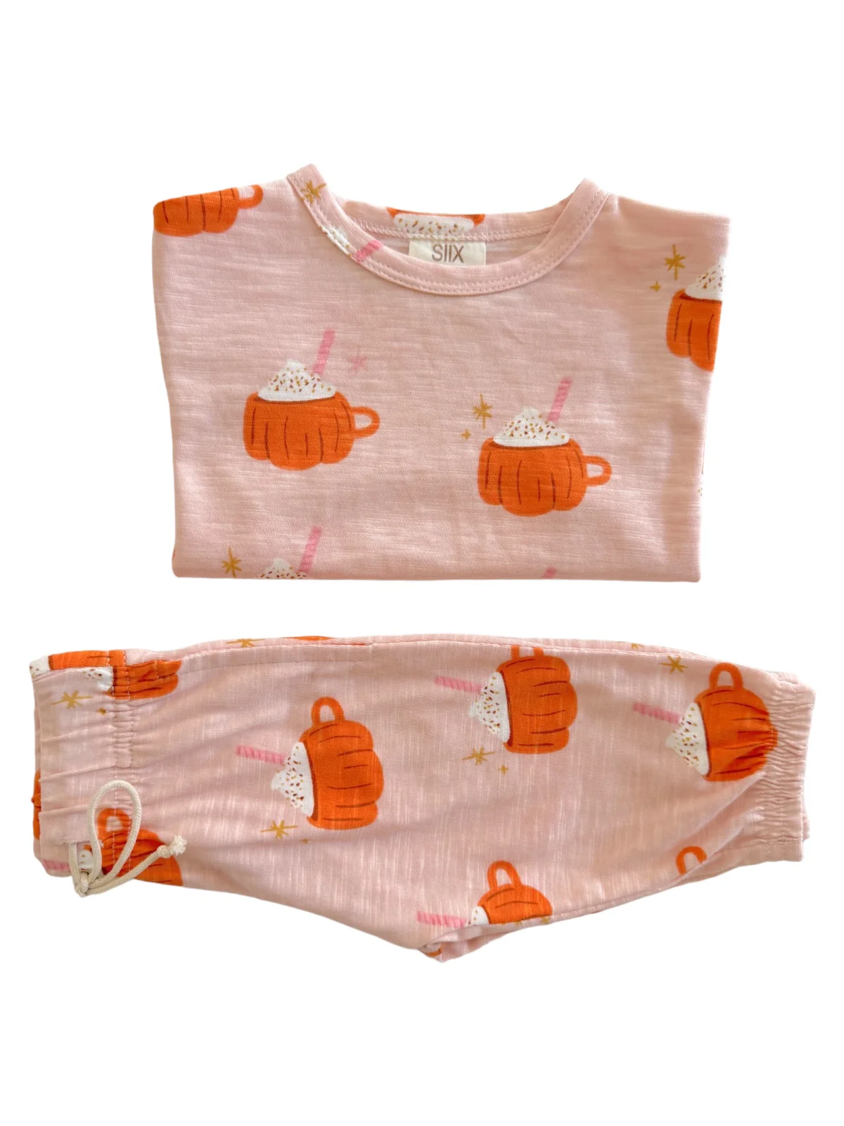 Pumpkin Mug Pink / Organic Long Sleeve Tee & Pant Set - Image 2