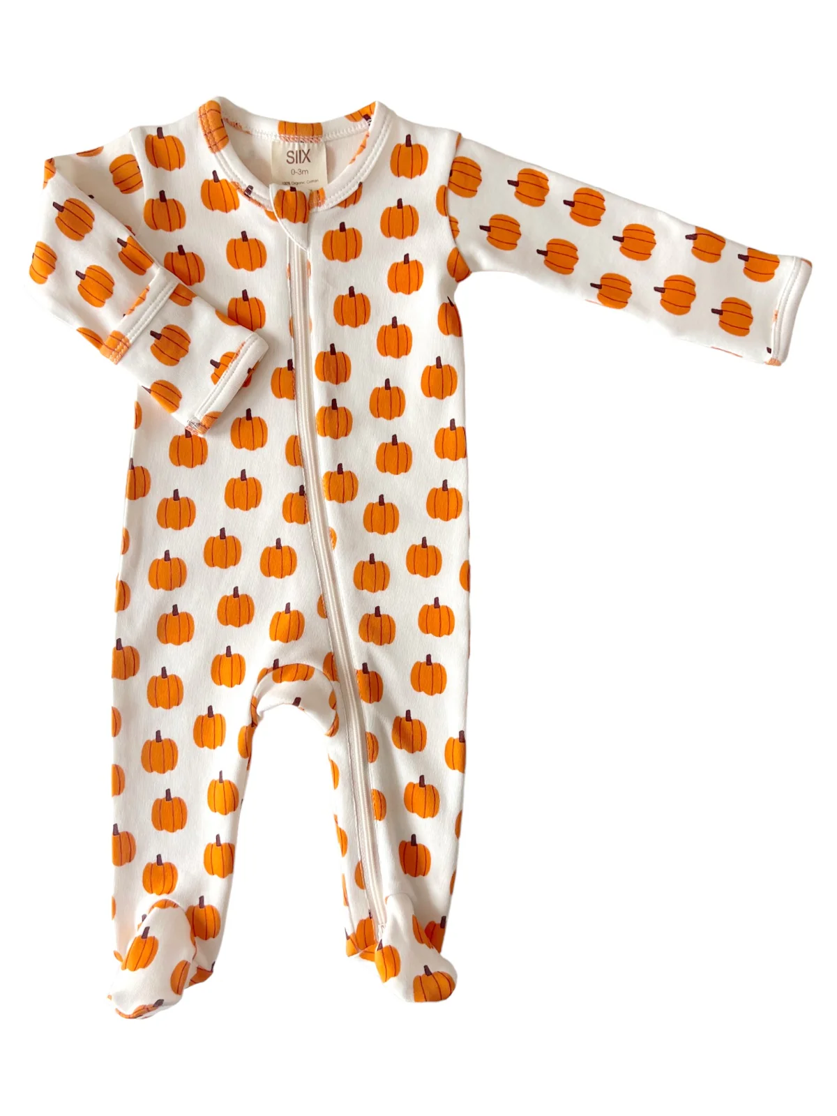 Pumpkin / Organic Zip Footie - Image 2