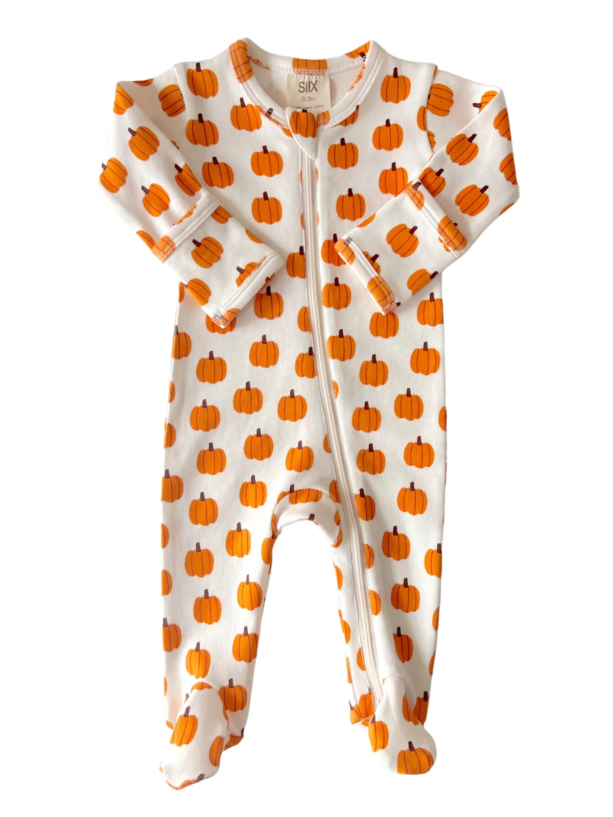 Pumpkin / Organic Zip Footie - Image 3