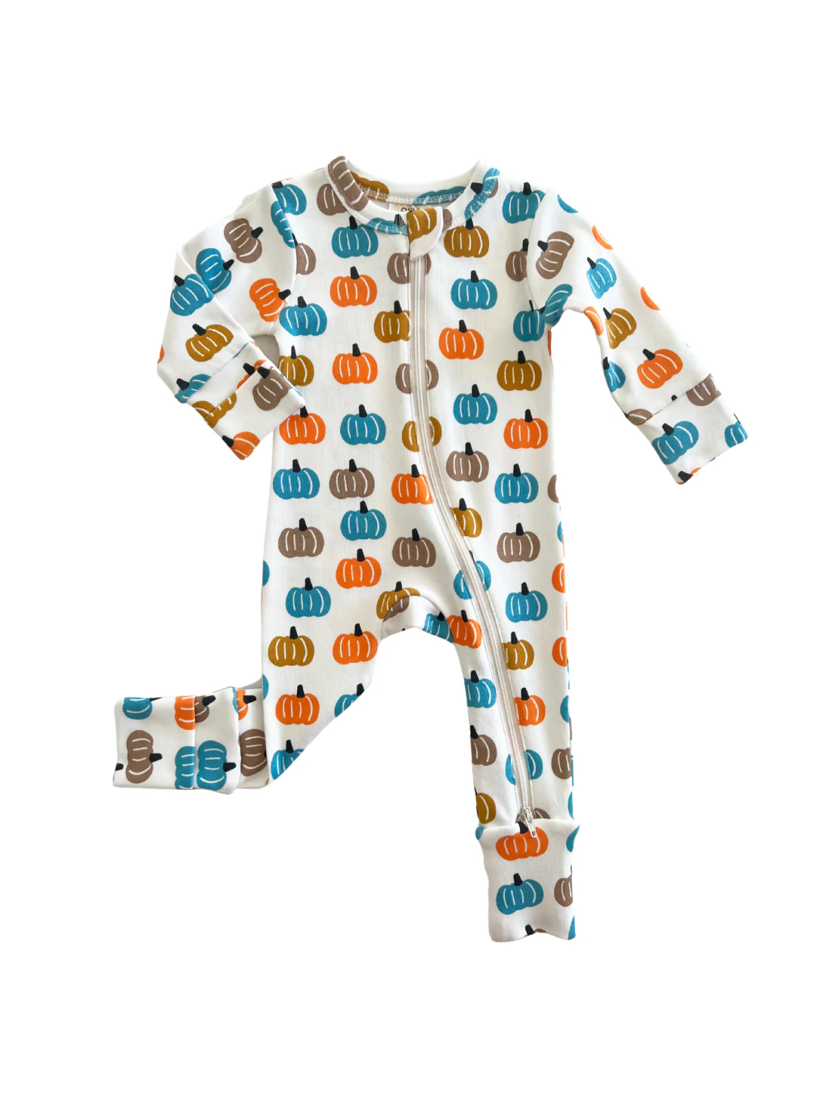 Pumpkin Patch / Organic 2-Way Zip Romper - Image 4