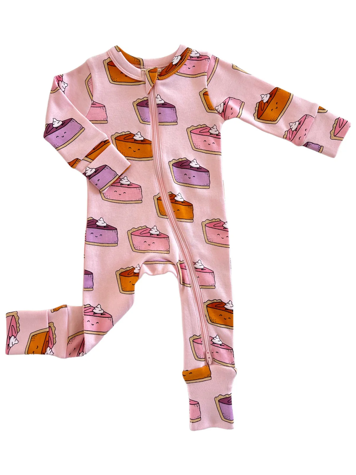 Pumpkin Pie / Organic 2-Way Zip Romper - Image 2