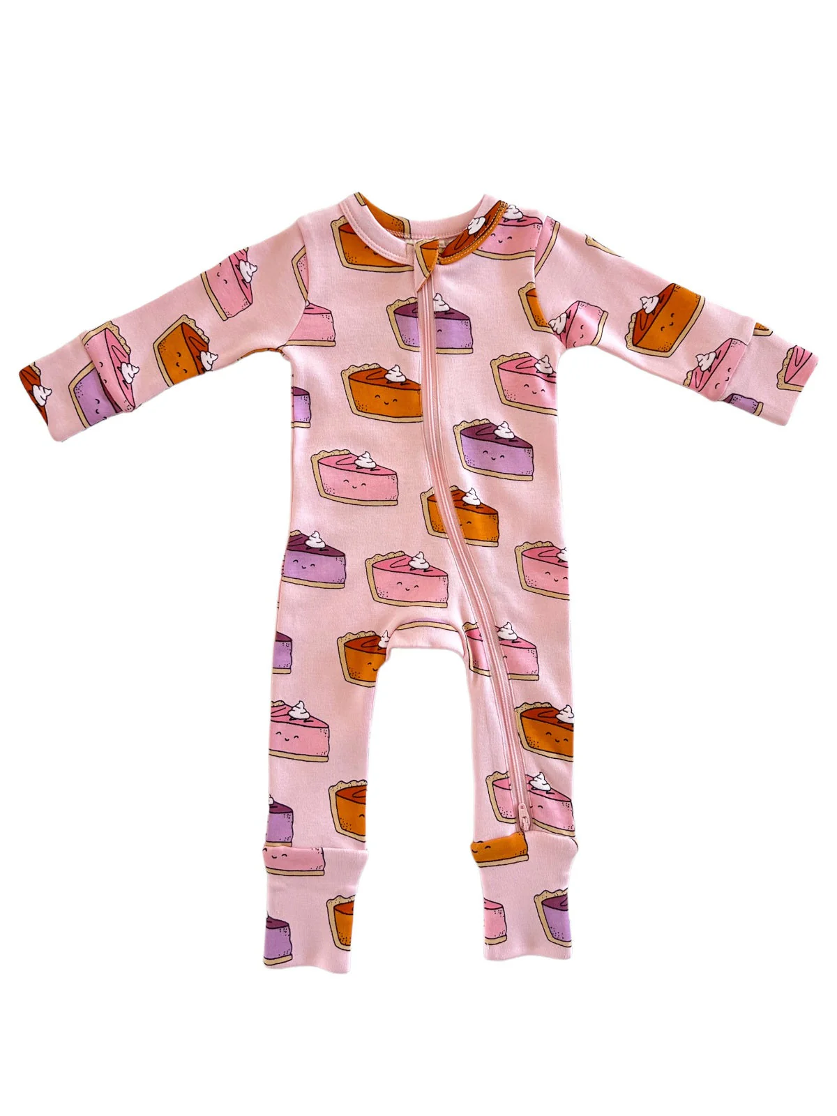 Pumpkin Pie / Organic 2-Way Zip Romper - Image 3