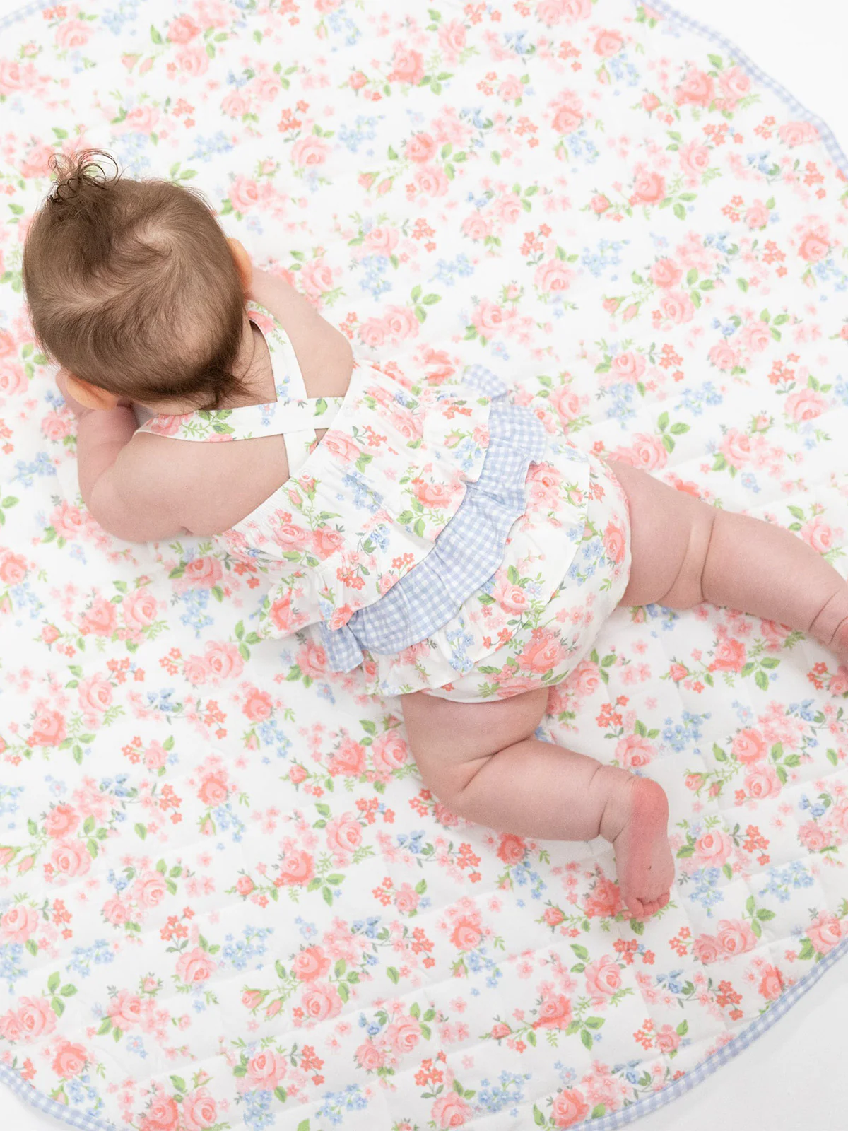 Quilted Playmat, Cute Little Roses - Image 2
