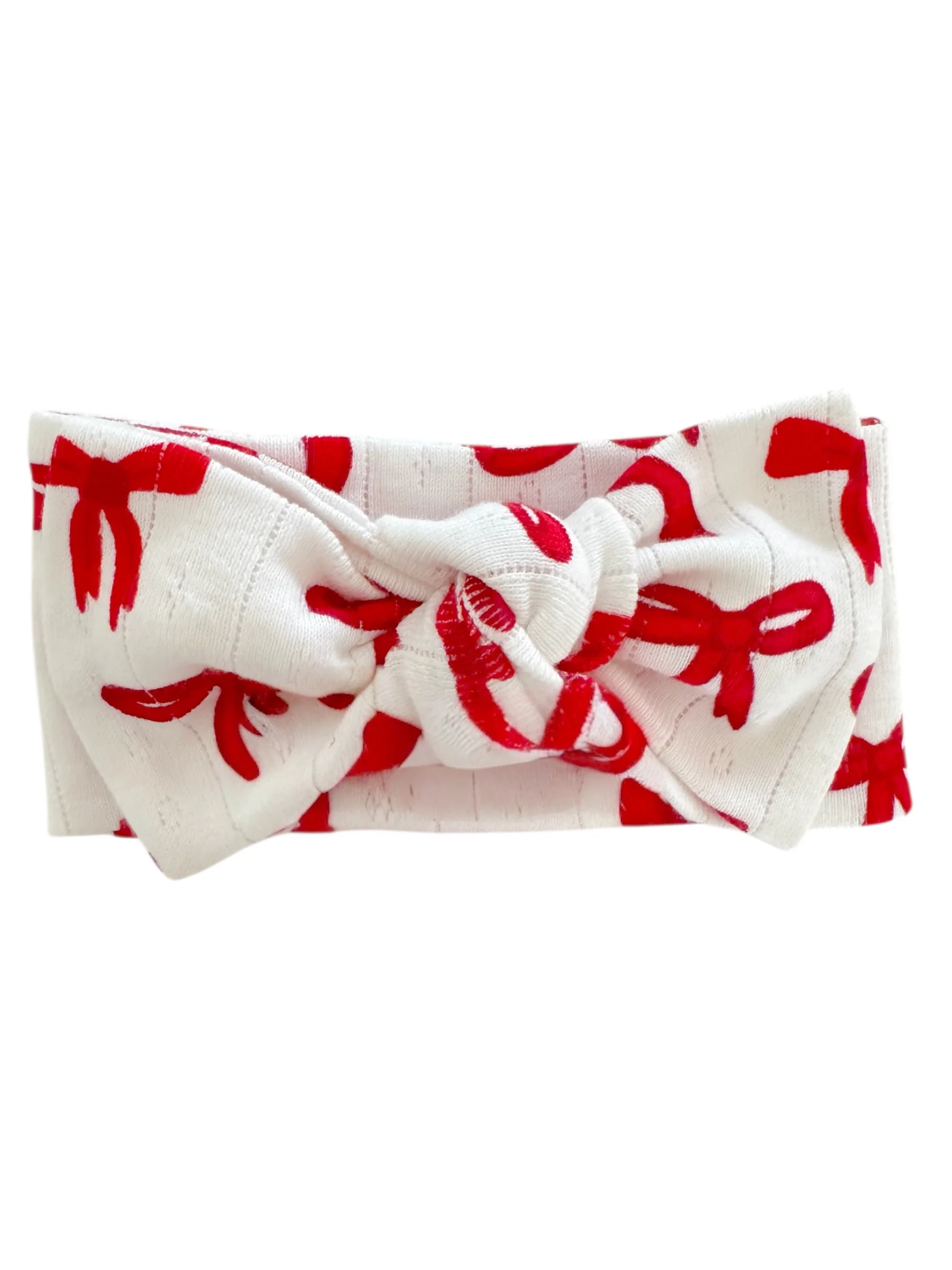 Red Bows / Organic Pointelle Bow - Image 2