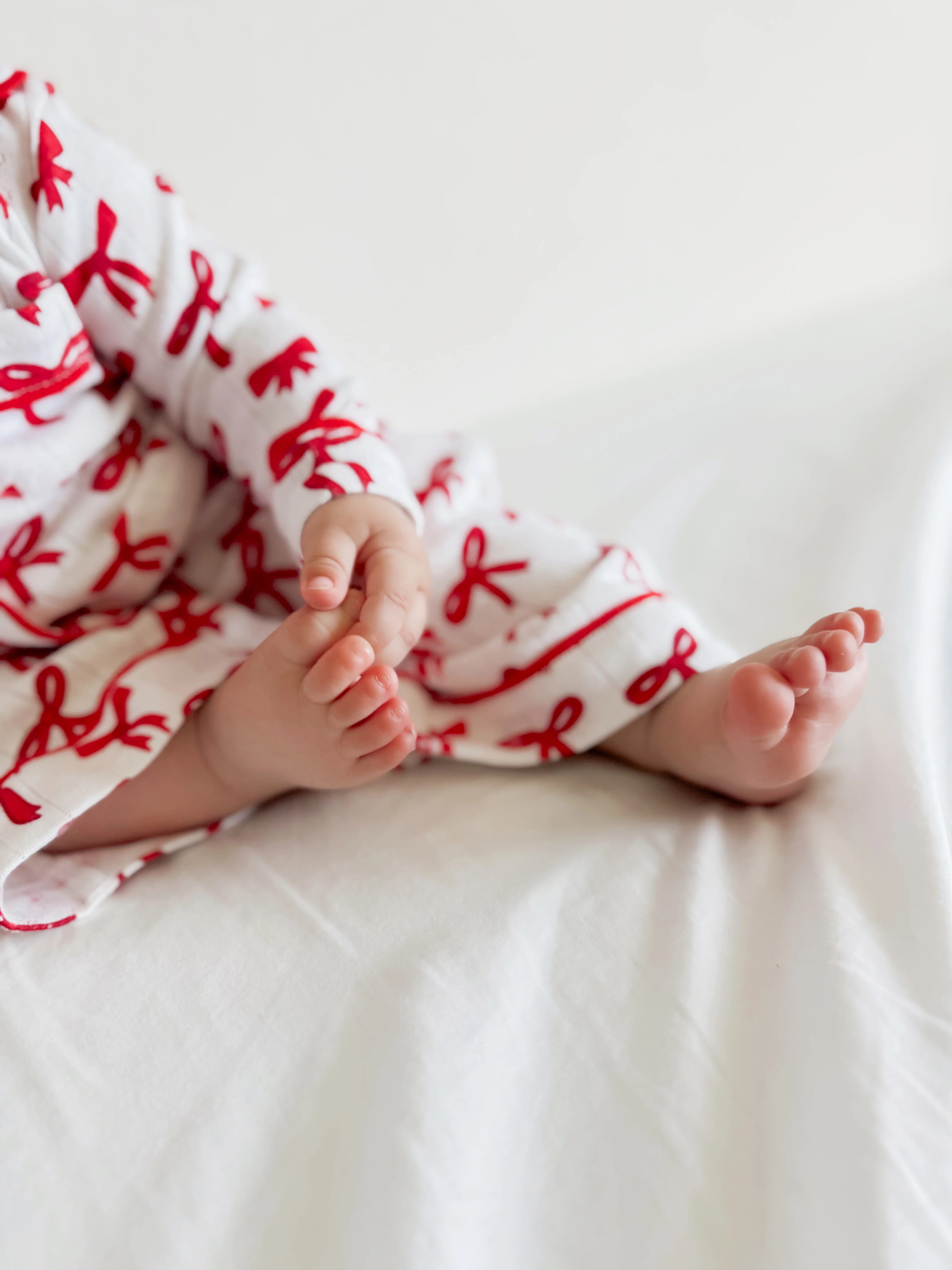 Red Bows / Organic Pointelle Lounge Set - Image 4