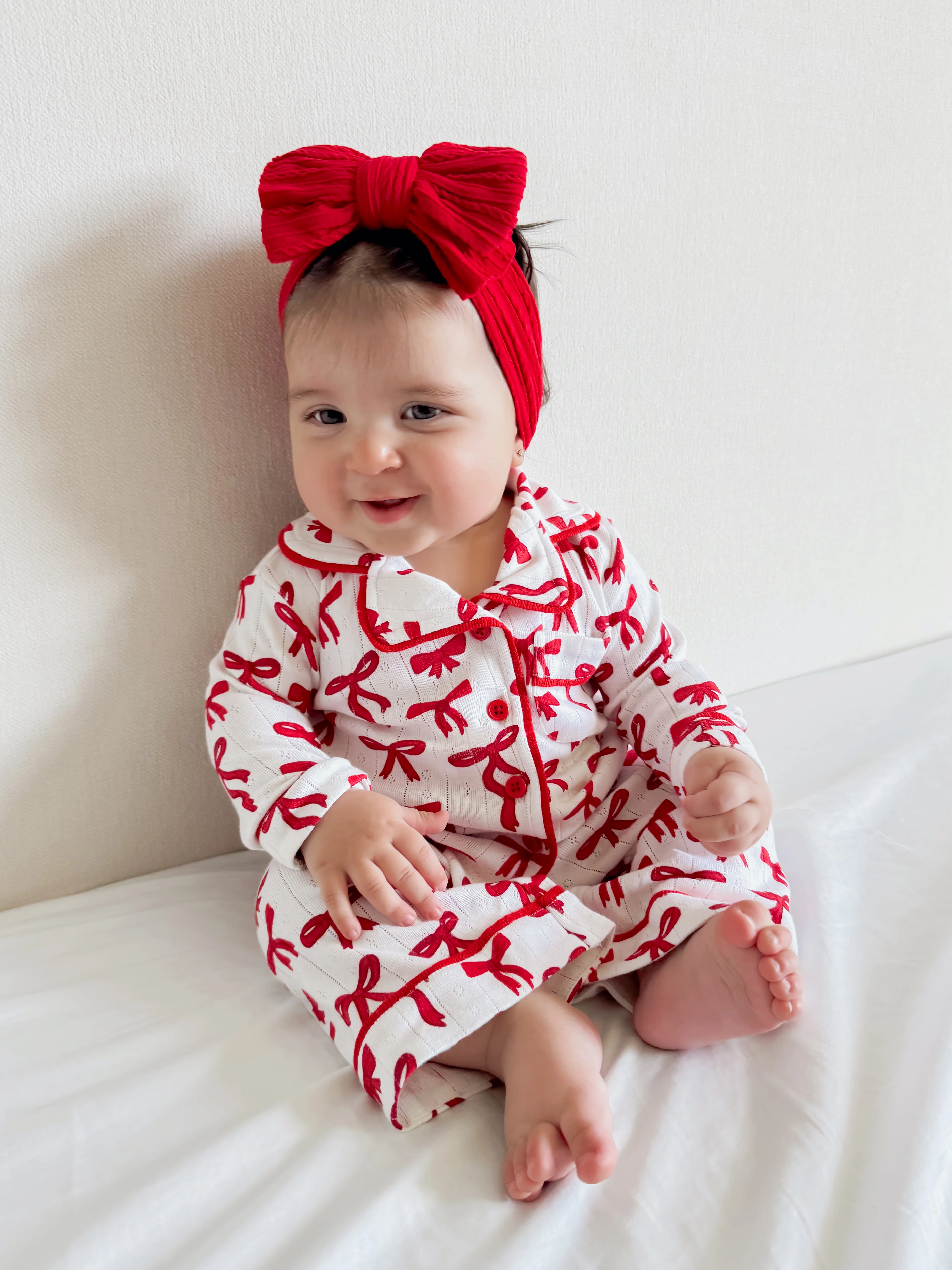 Red Bows / Organic Pointelle Lounge Set - Image 7