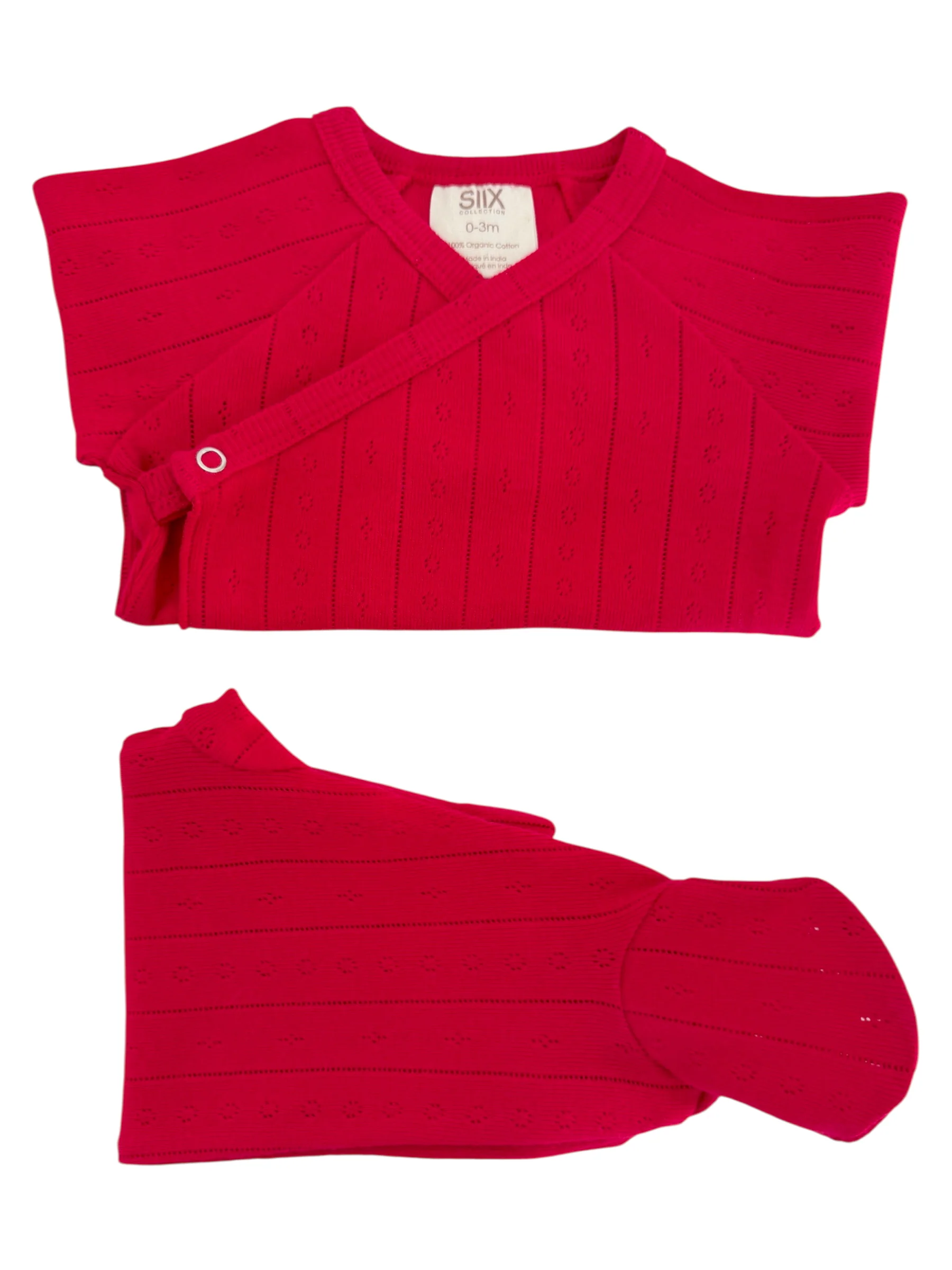 Red / Organic Pointelle Newborn Set - Image 3