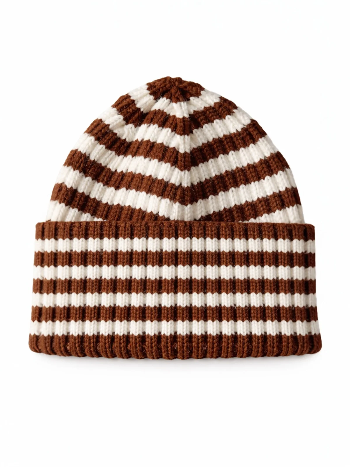 Rib Knit Hat, Saddle Stripe