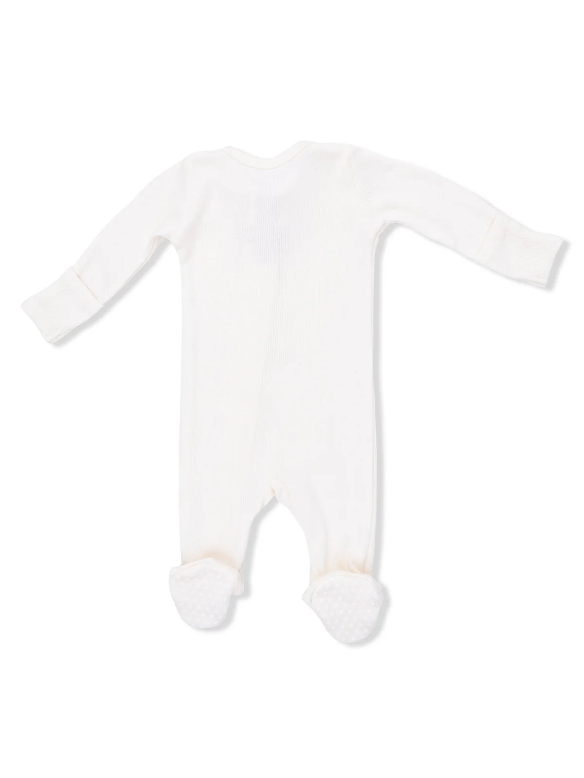 Ribbed 2-Way Zip Footie, Sugar Swizzle - Image 2