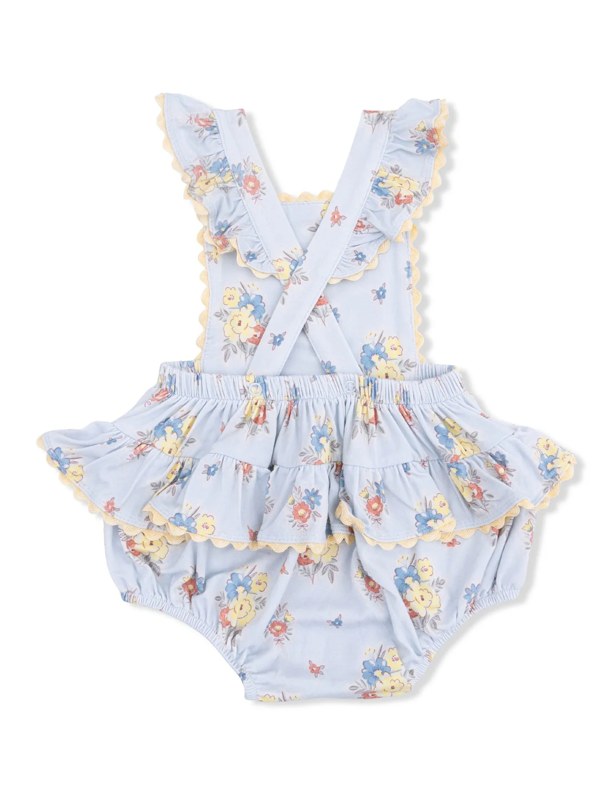 Ric Rac Ruffle Sunsuit, Country Stitch Floral - Image 3