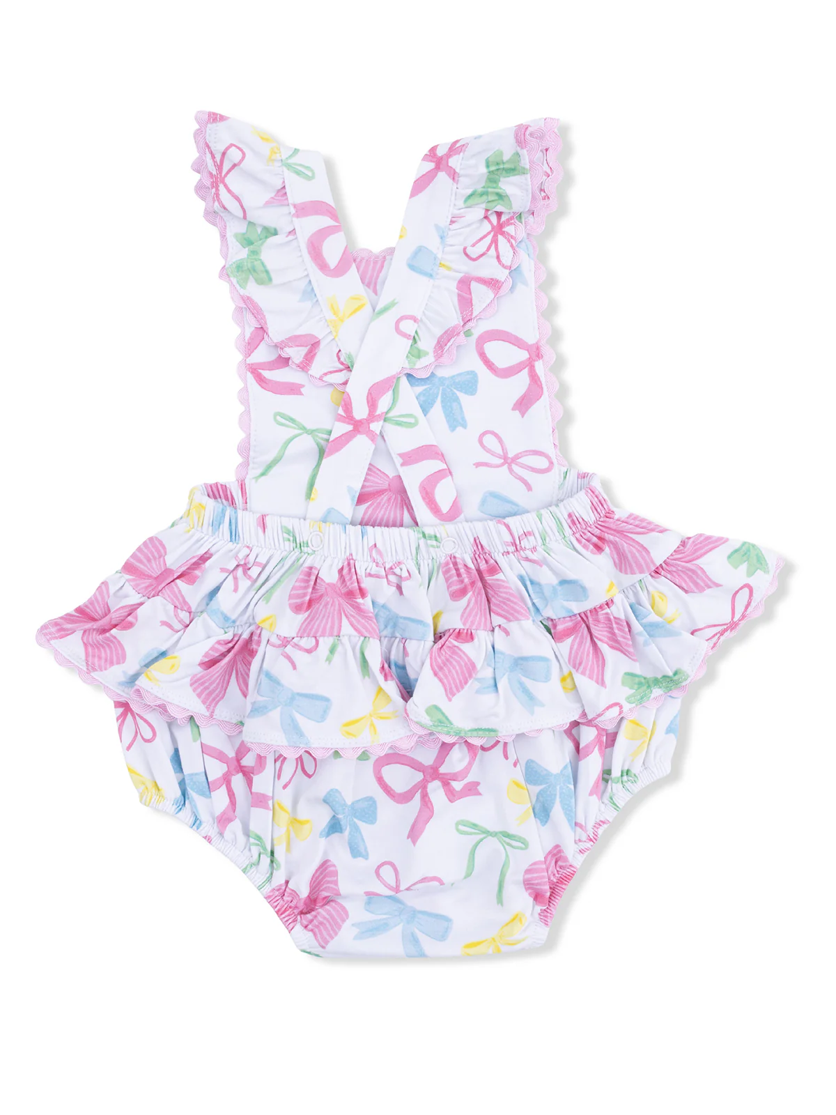 Ric Rac Ruffle Sunsuit, Sweet Bows - Image 2