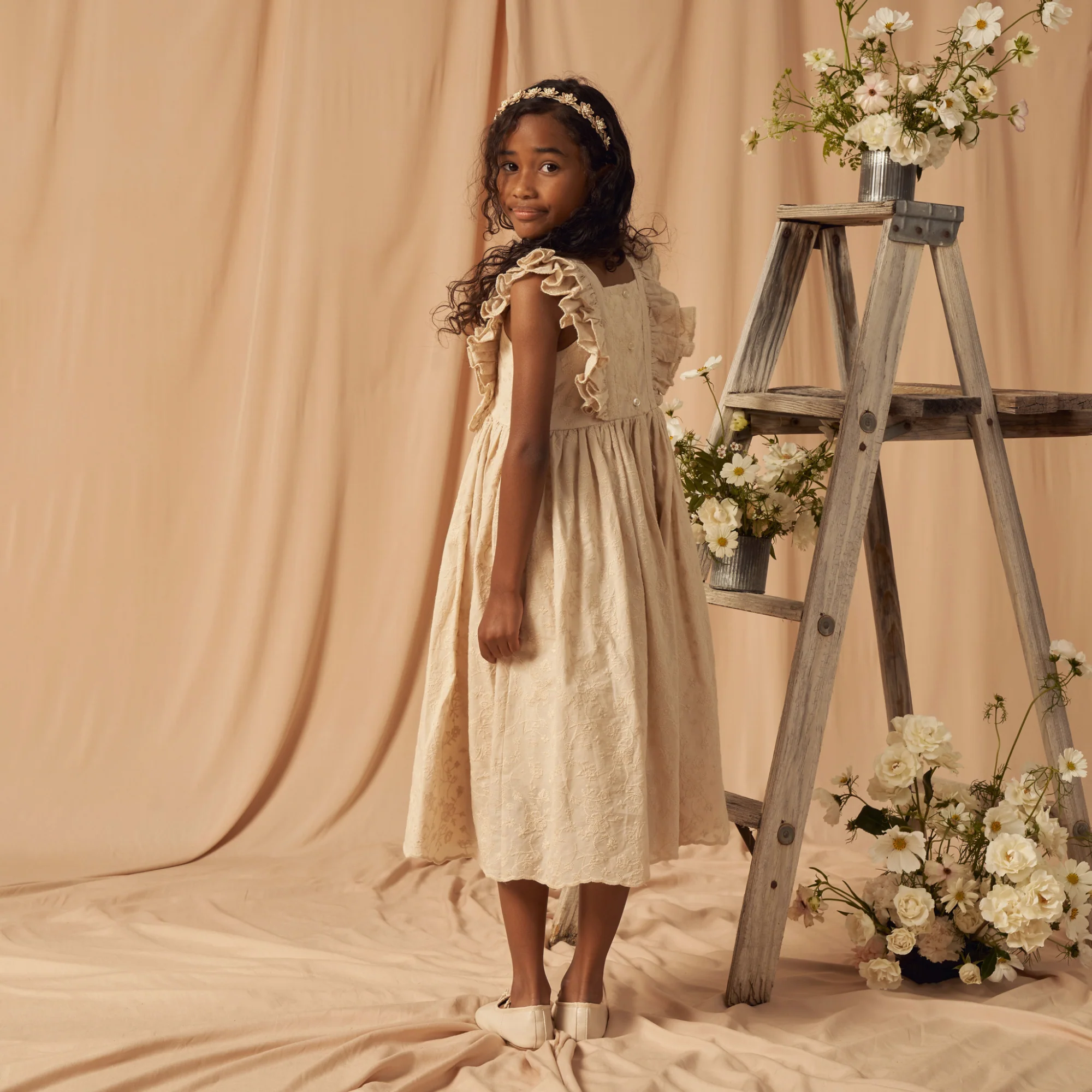 Rosemary Dress, Champagne - Image 4