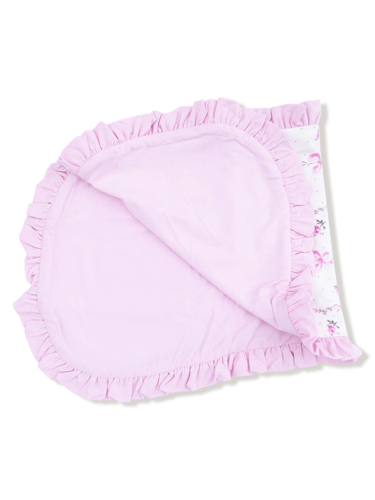 Ruffle Burp Cloth, Dainty Buds and Bows Stripe - Image 2