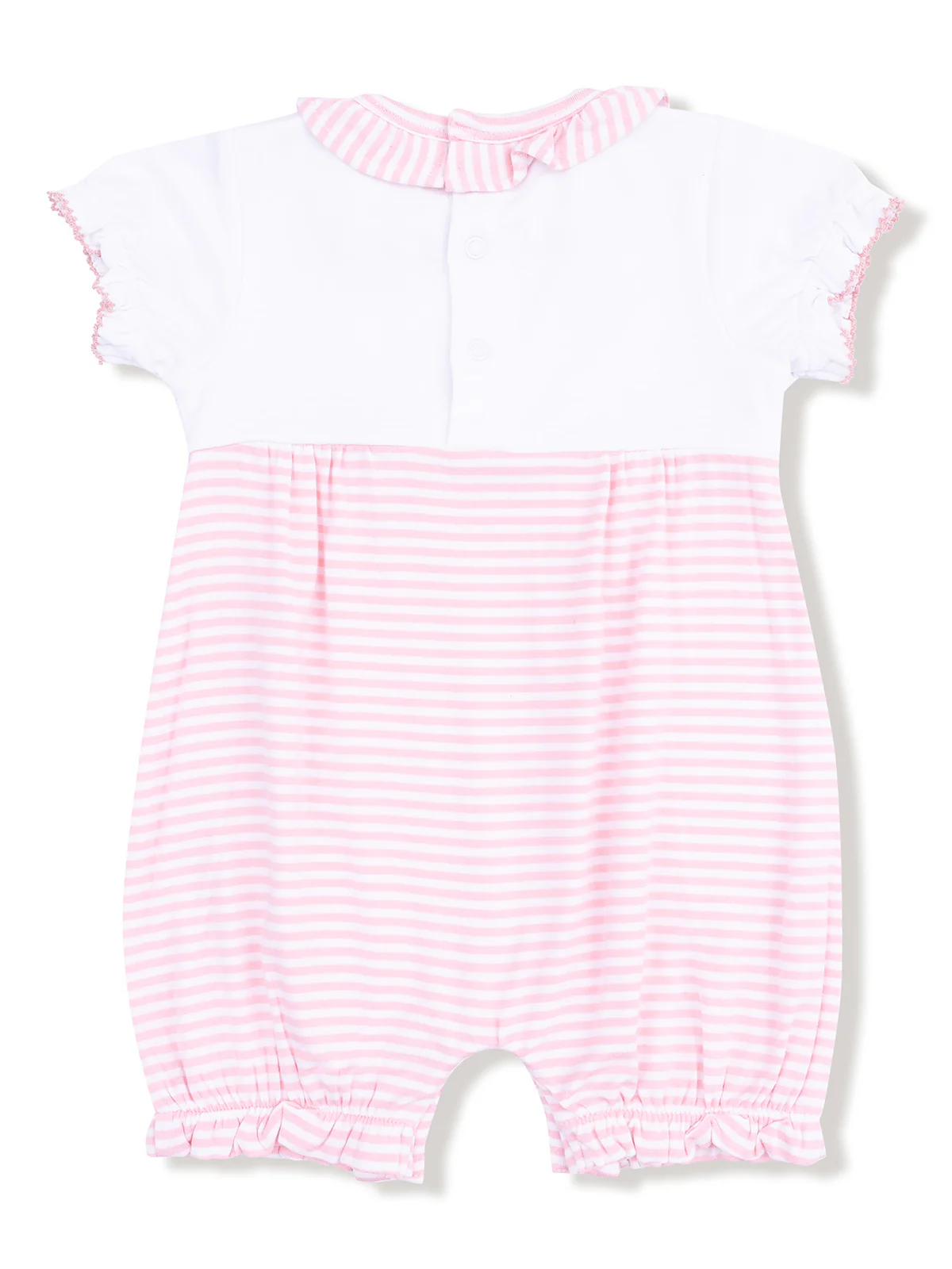 Ruffle Collar Romper, Baby Golf Carts Pink - Image 3