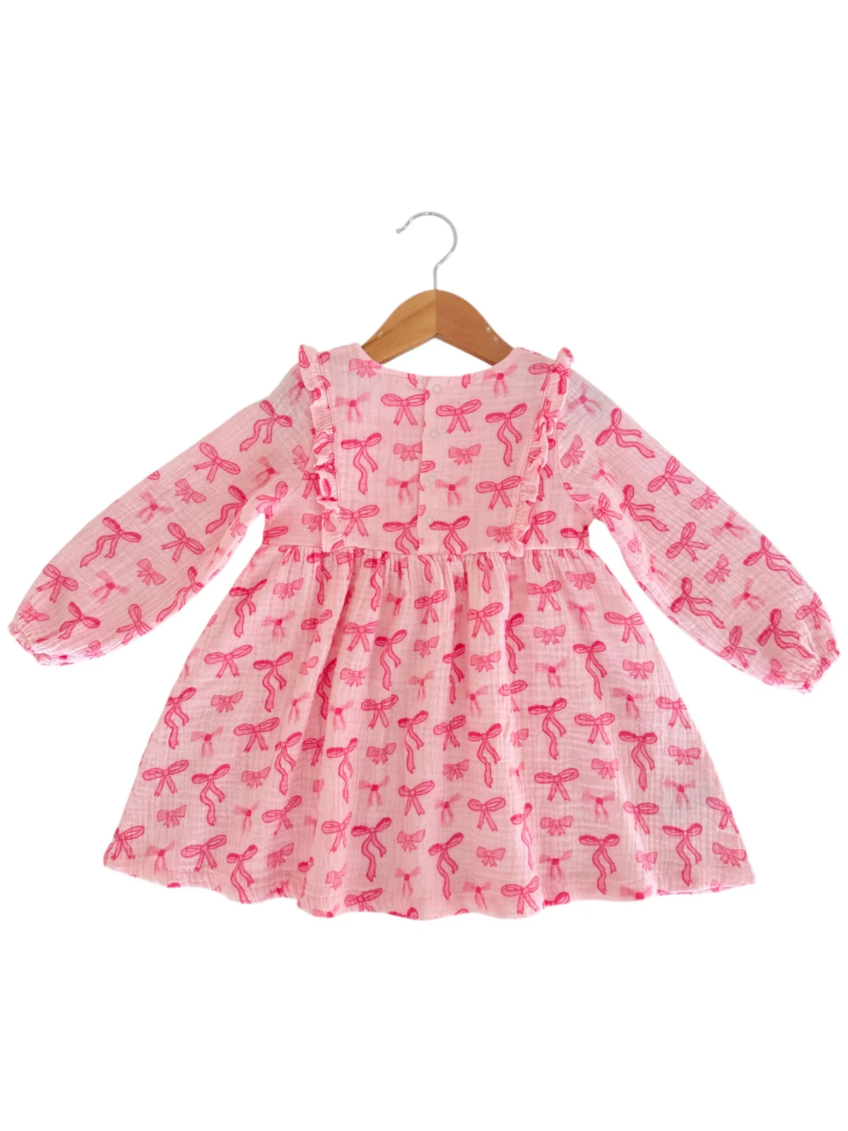 Ruffle Dress, Pink Bows - Image 4