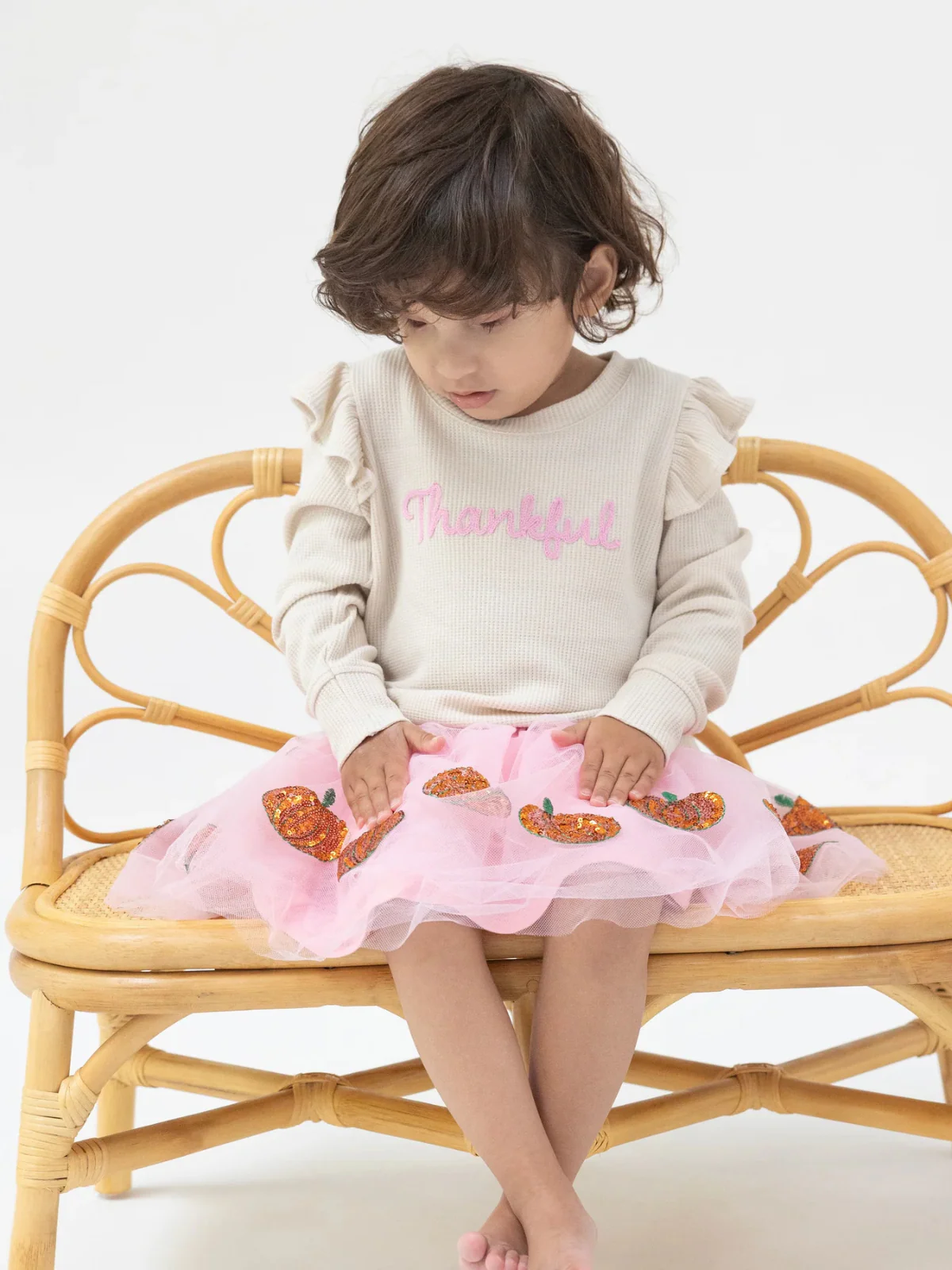 Ruffle Shoulder Top, Thankful - Image 3