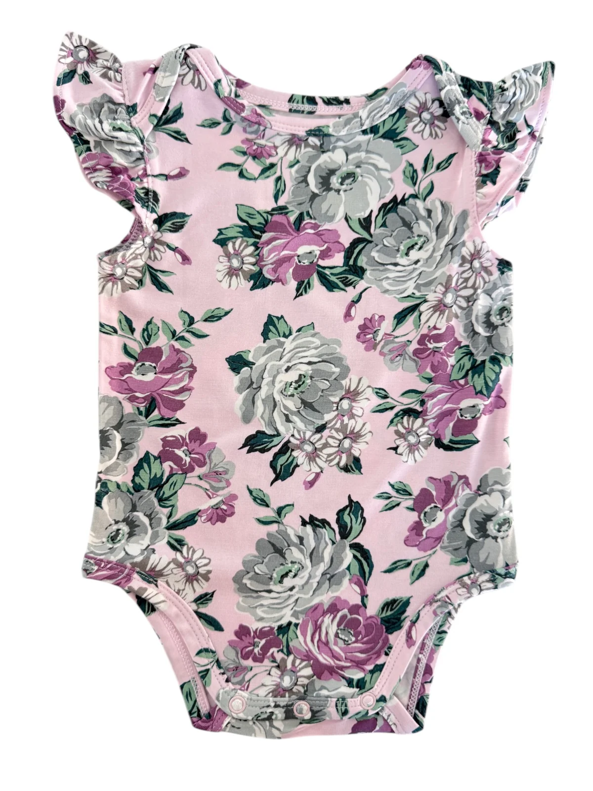Ruffle Sleeve Bodysuit, Blissful Blossoms - Image 2