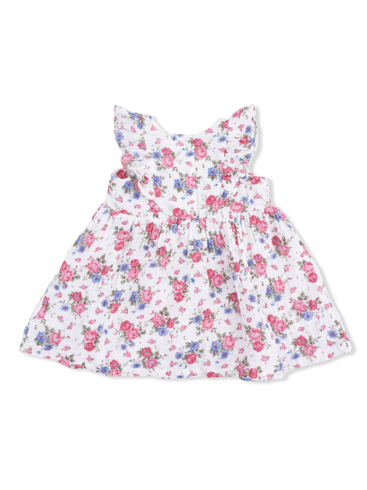 Ruffle Sleeve Dress and Bloomer, Cabbage Roses - Image 2