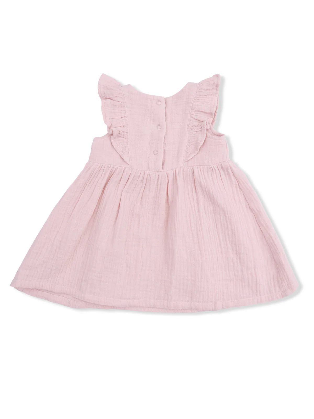 Ruffle Sleeve Dress and Bloomer, Lotus Flower Ducklings - Image 2