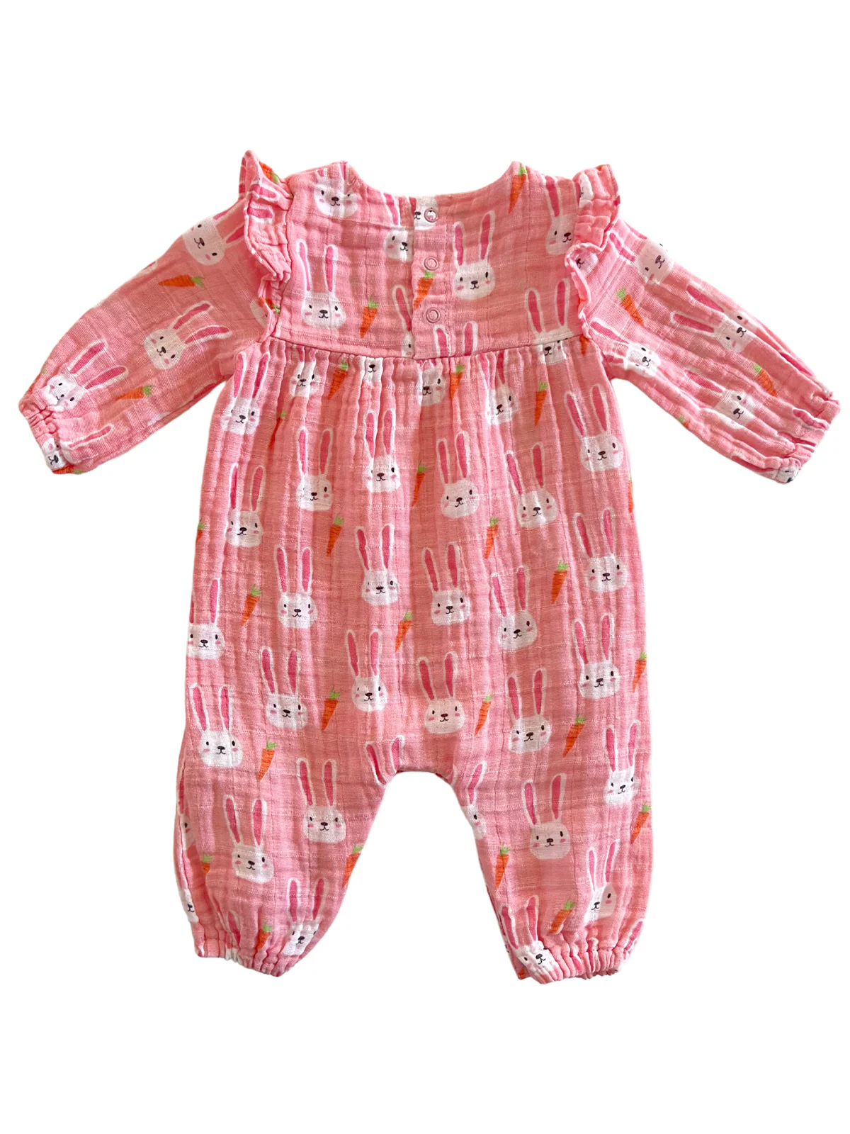 Ruffle Sleeve Romper, Sister Bunny - Image 3