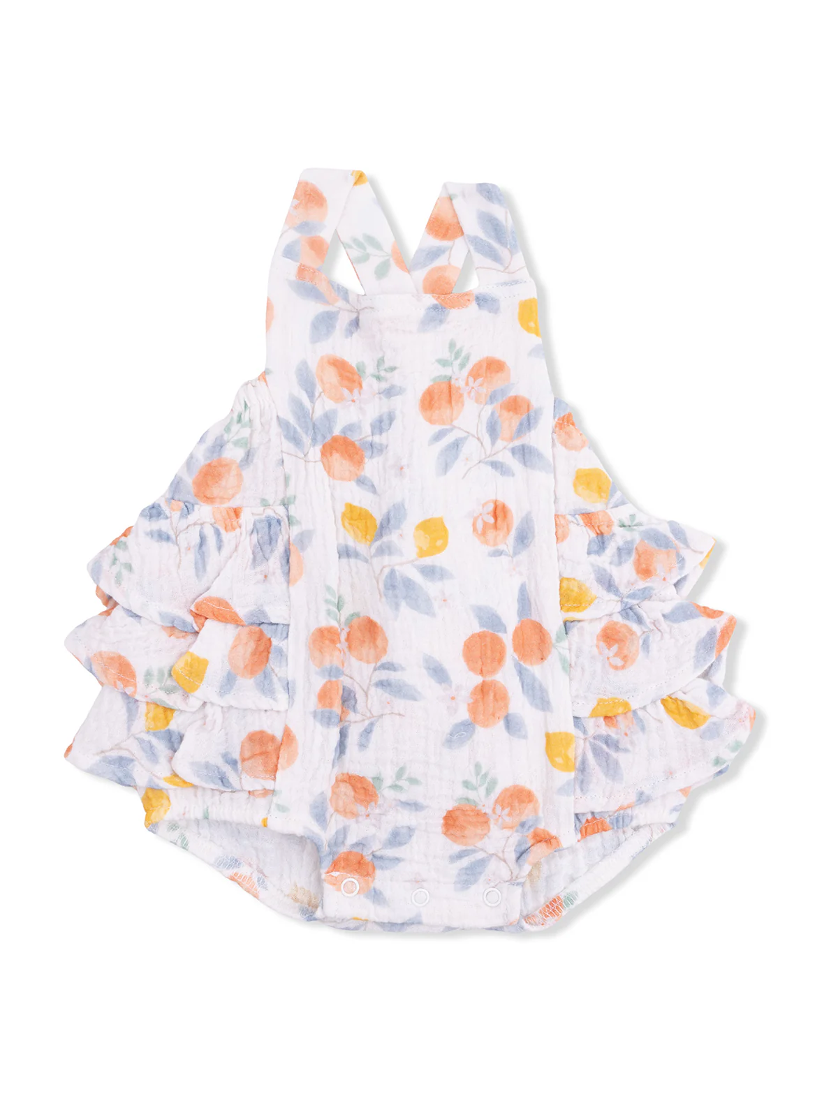 Ruffle Sunsuit, Citrus Floral