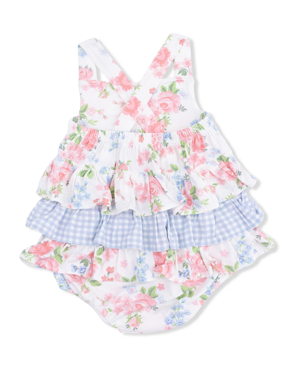Ruffle Sunsuit, Cute Little Roses - Image 2