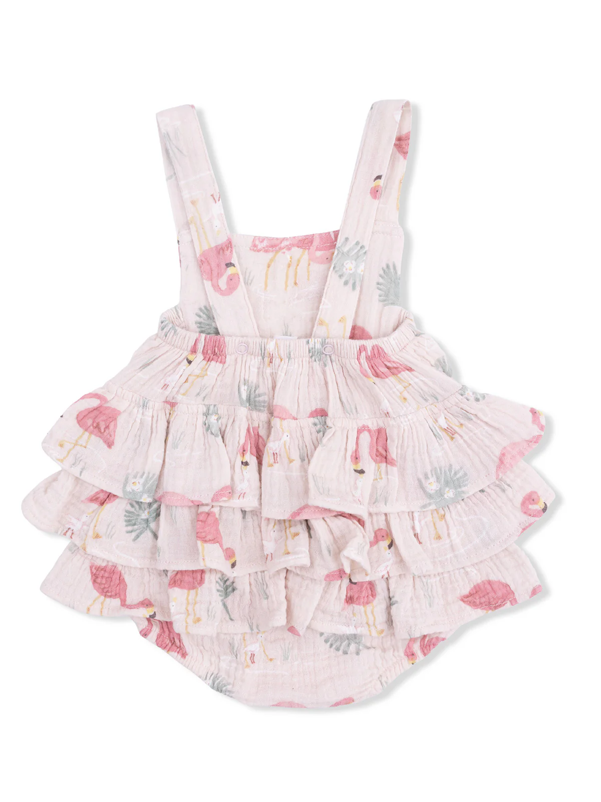 Ruffle Sunsuit, Flamingos - Image 2