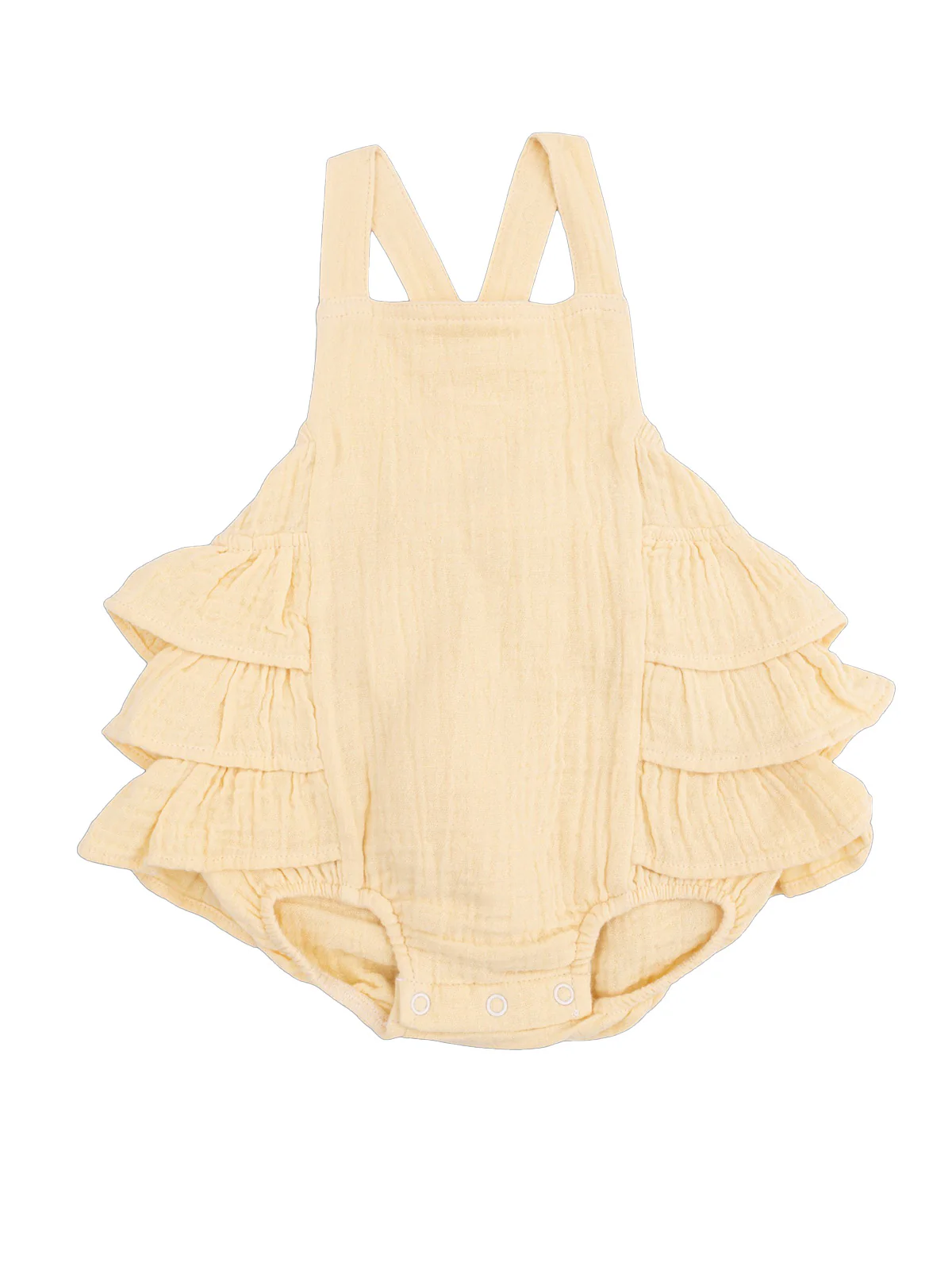Ruffle Sunsuit, Italian Straw