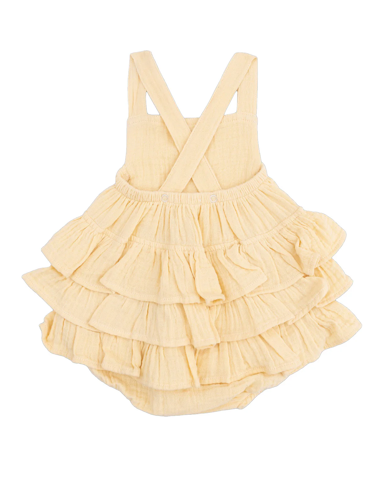 Ruffle Sunsuit, Italian Straw - Image 3