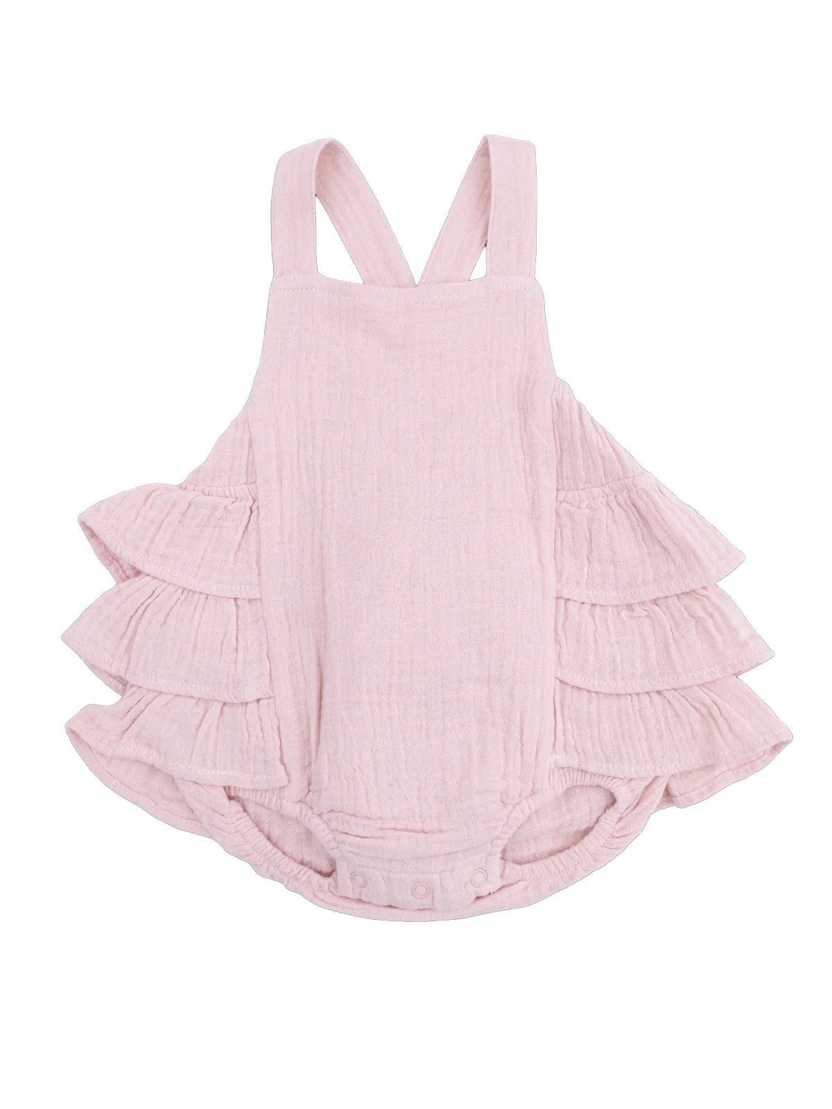 Ruffle Sunsuit, Lotus Pink