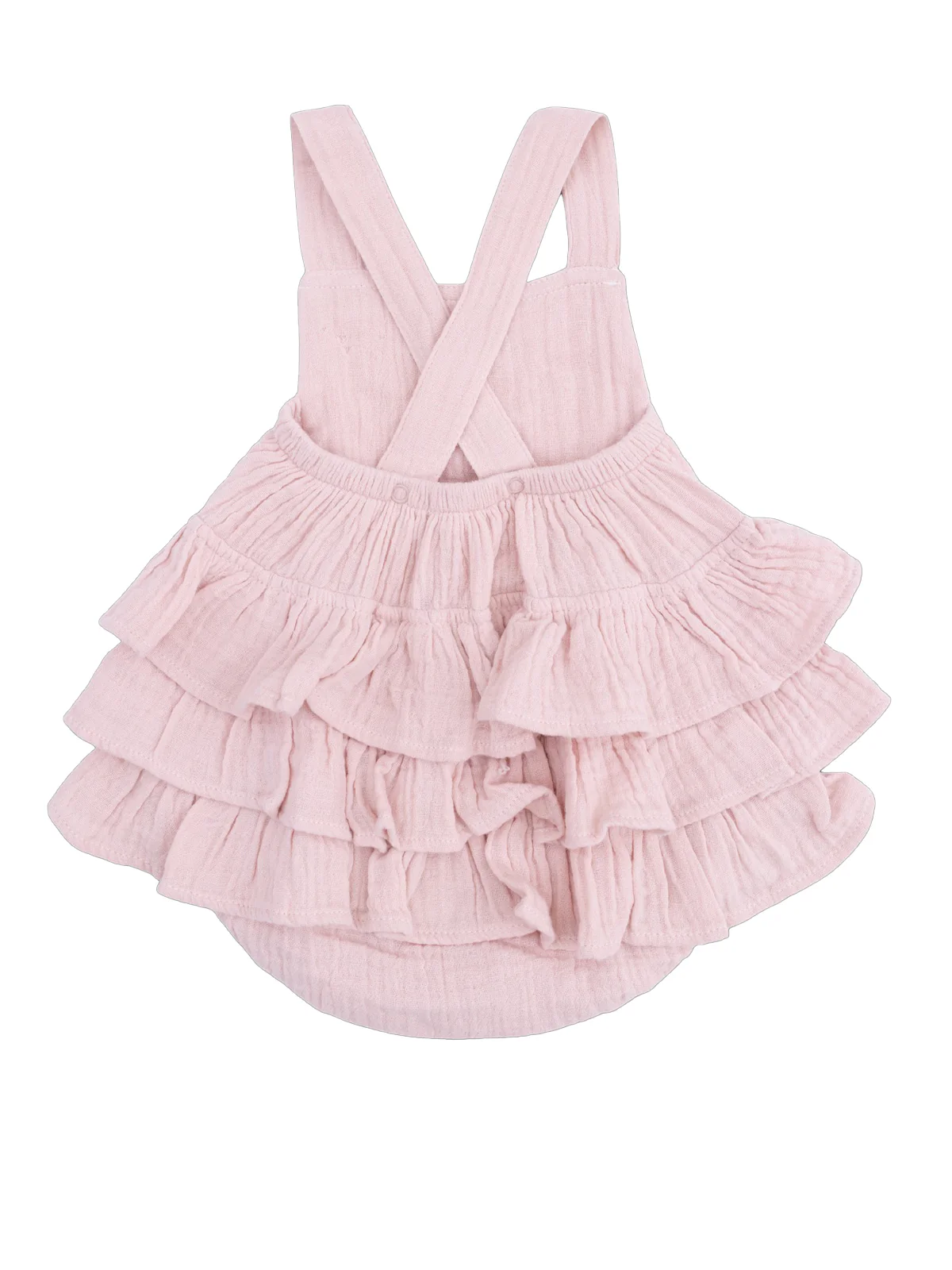 Ruffle Sunsuit, Lotus Pink - Image 2