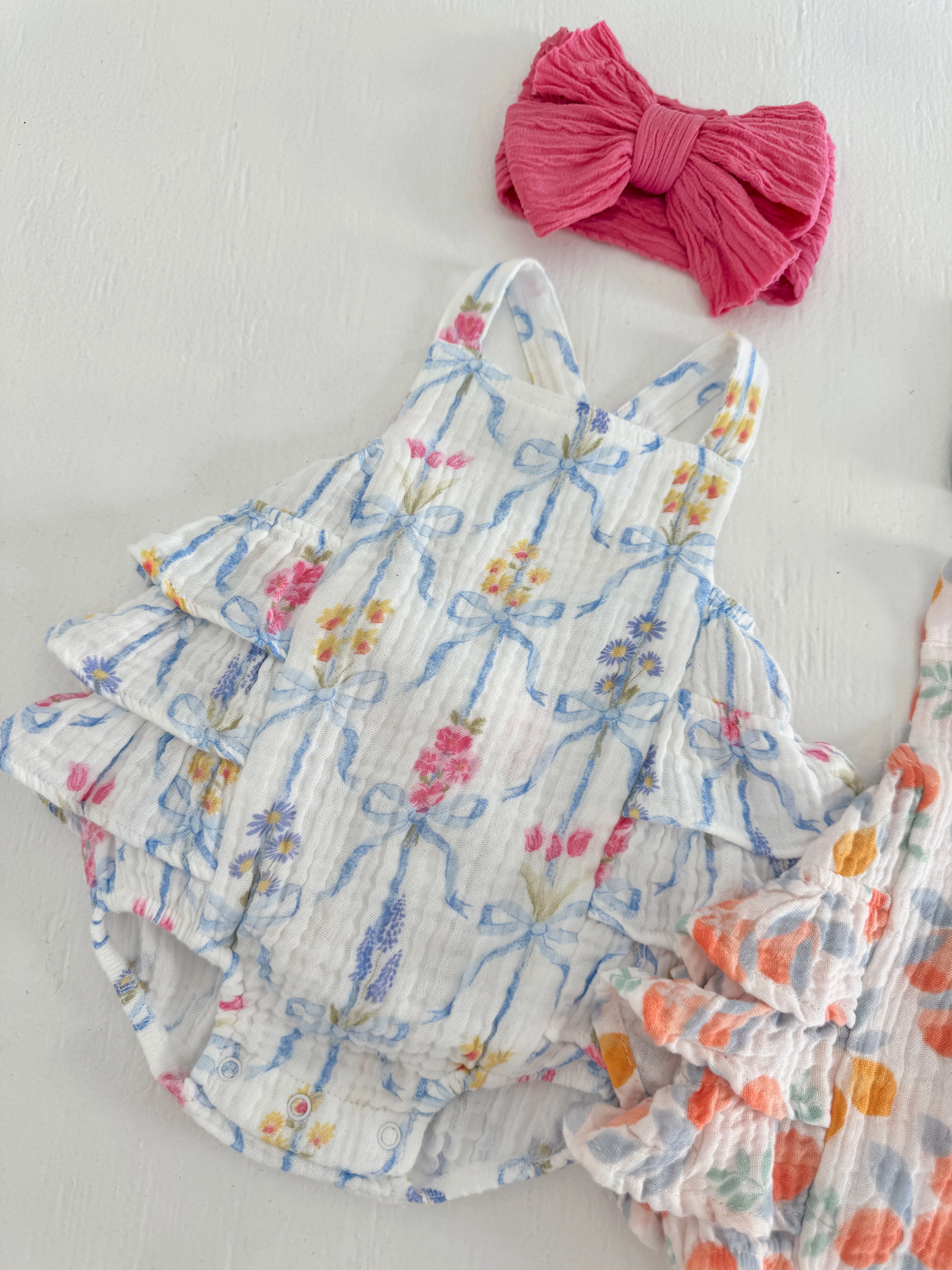 Ruffle Sunsuit, Ribbon Bouquets - Image 2