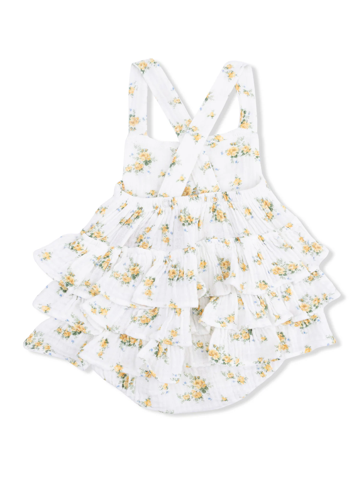 Ruffle Sunsuit, Sunshine Roses - Image 2