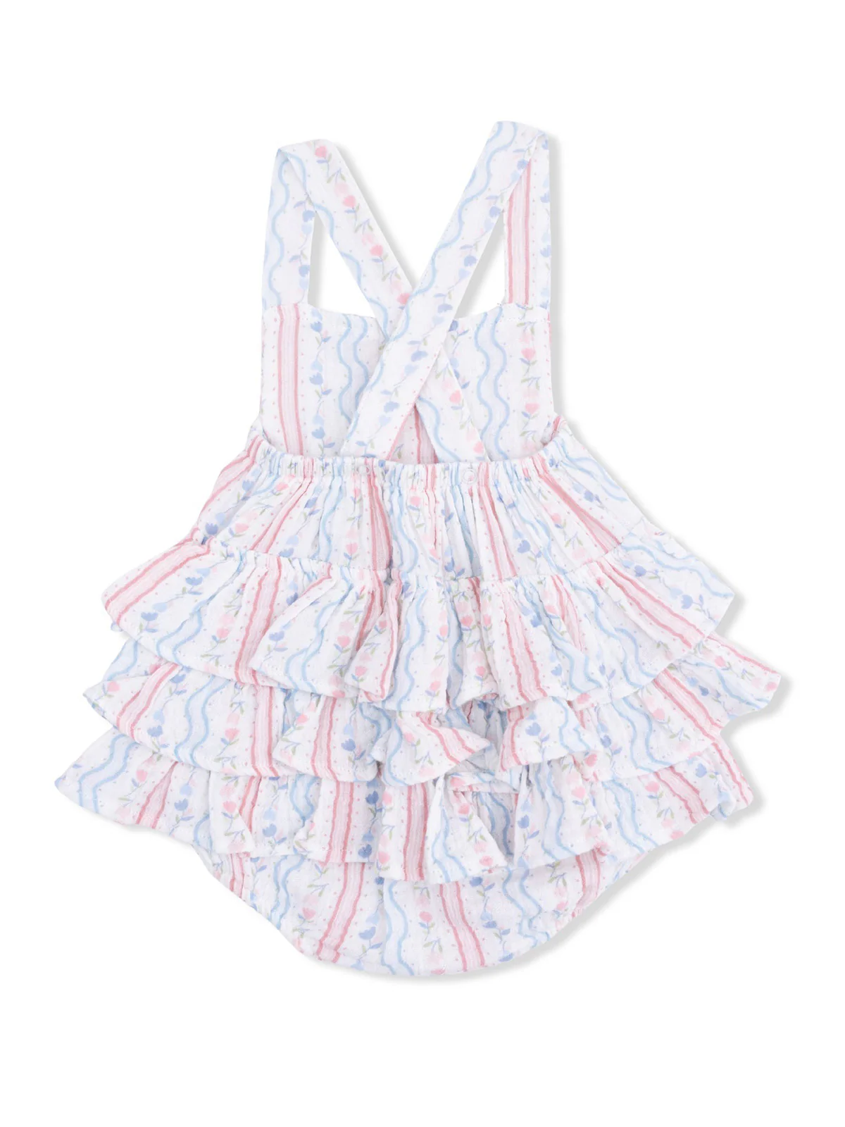 Ruffle Sunsuit, Tulip Stripe - Image 3