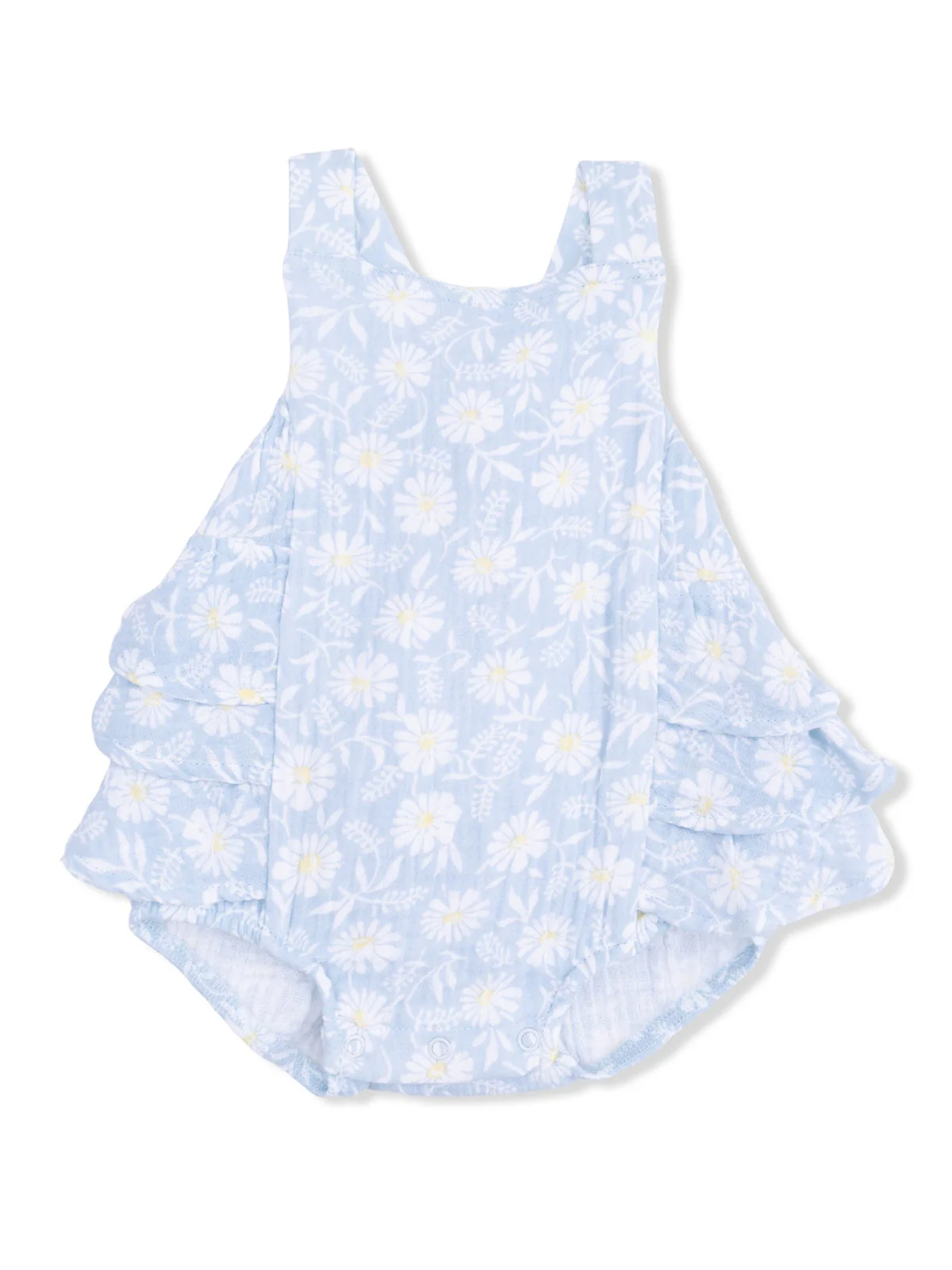 Ruffle Sunsuit, Western Daisies