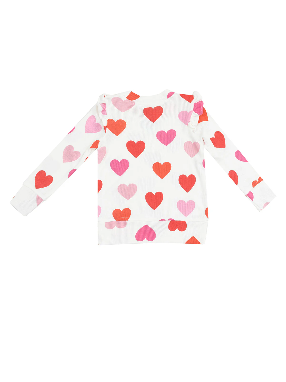 Ruffle Sweatshirt, Big Hearts - Image 2