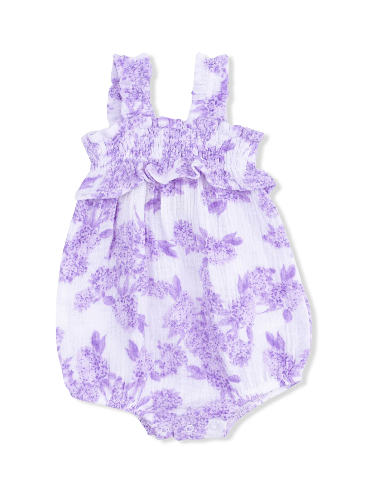Ruffly Strap Bubble, Lilac Floral