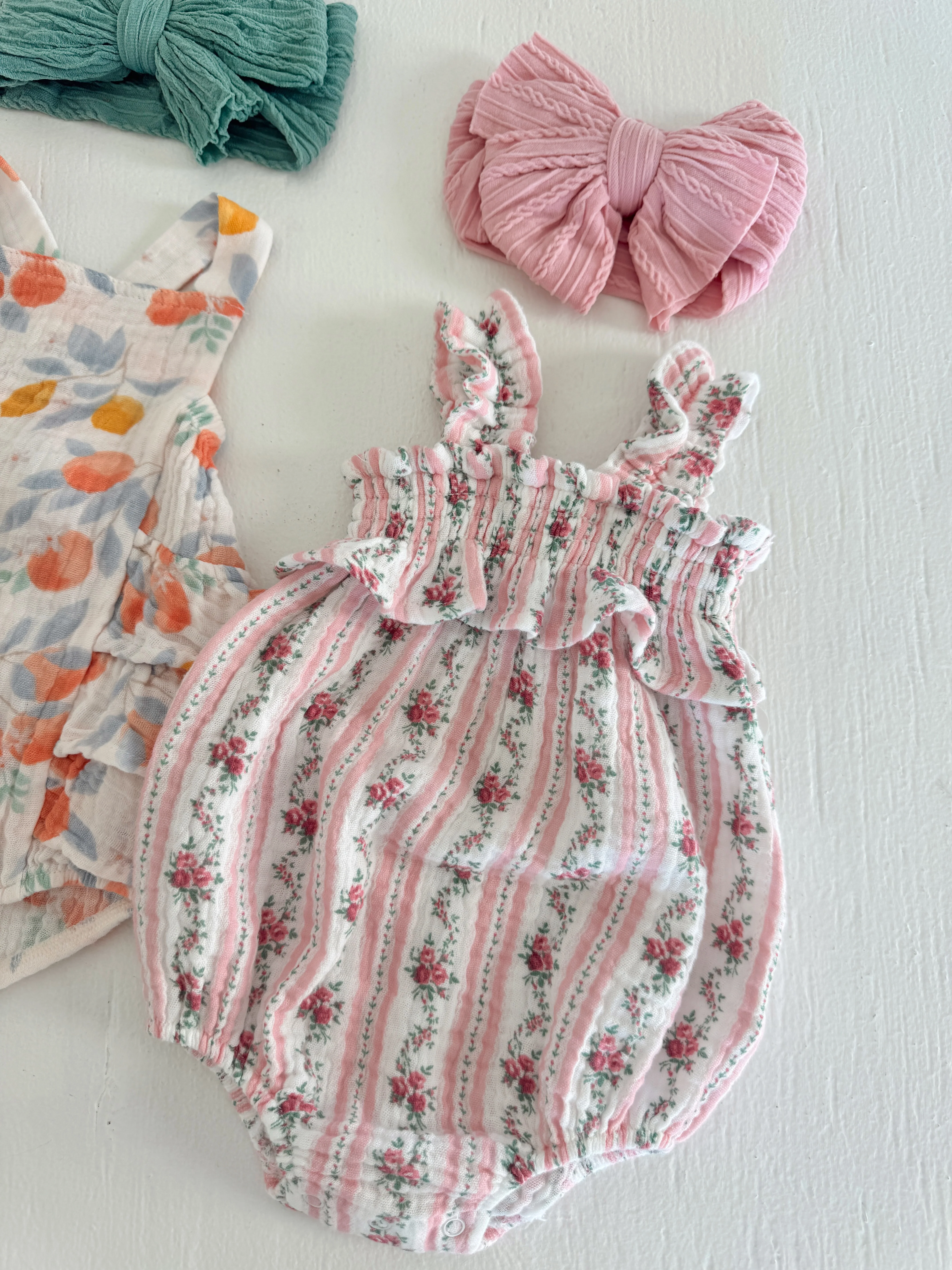 Ruffly Strap Bubble, Winding Roses Stripe - Image 2