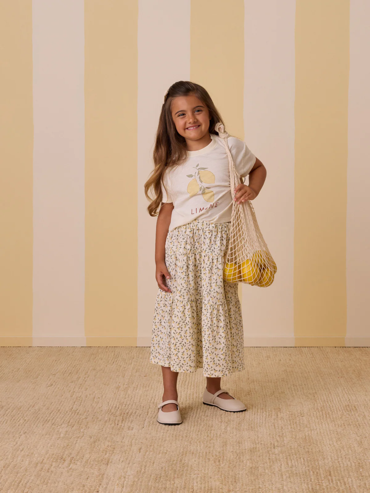 Rylee & Cru Boxy Tee, Limone - Image 3